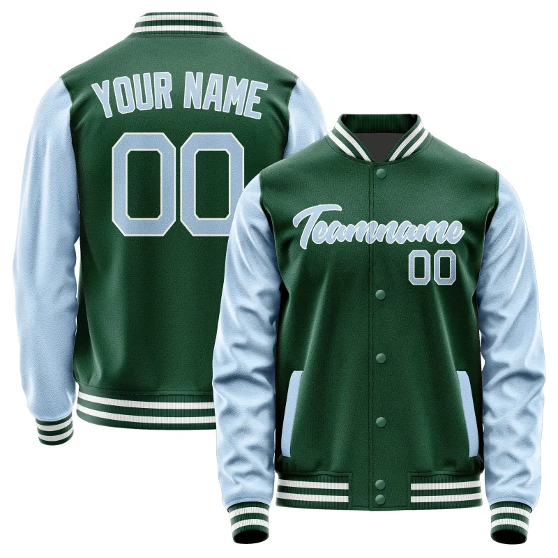 Custom Green Light Blue Jacket sold by Tailorly