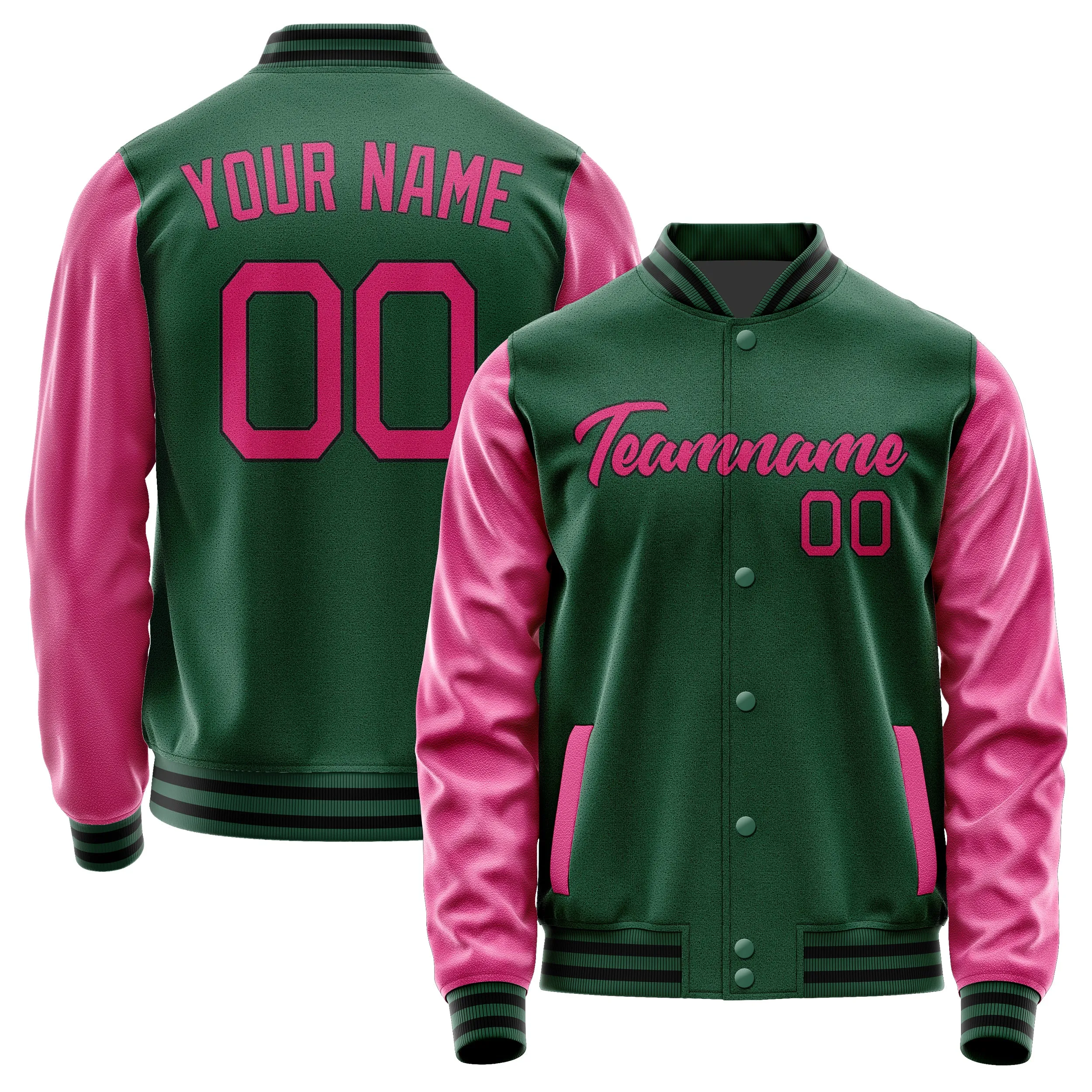 Custom Green Pink Jacket sold by Tailorly