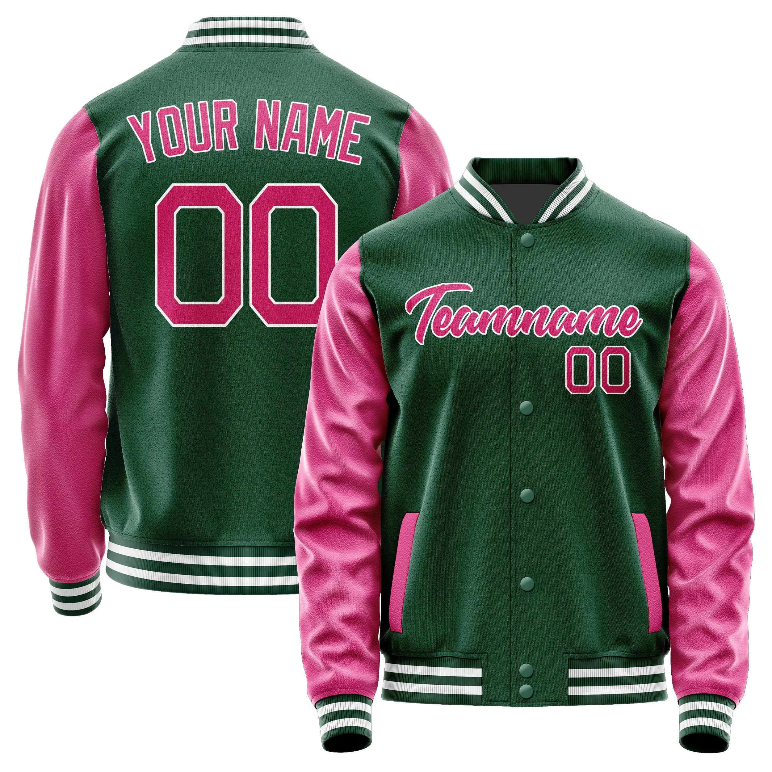 Custom Green Pink Jacket sold by Tailorly