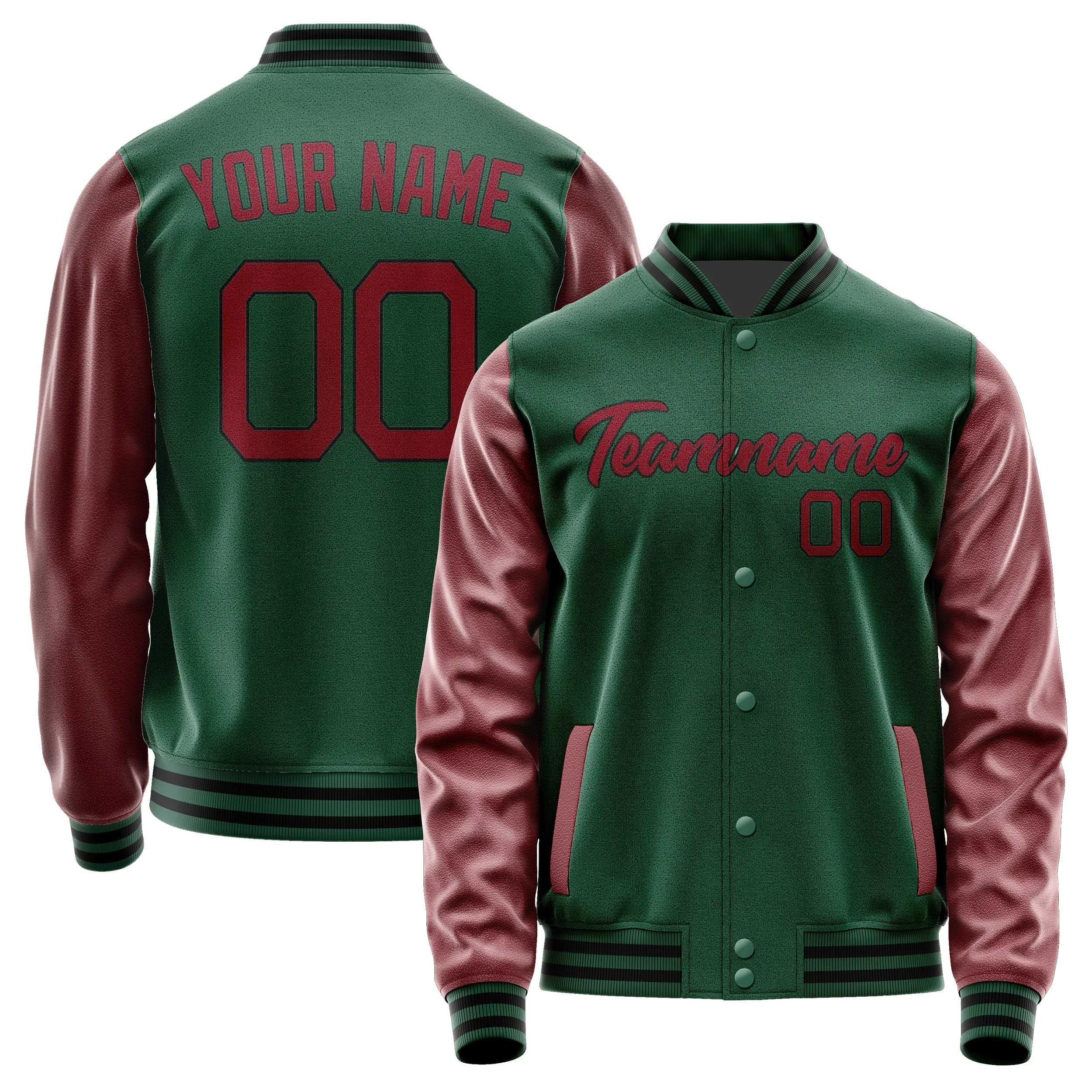 Custom Green Crimson Red Jacket sold by Tailorly