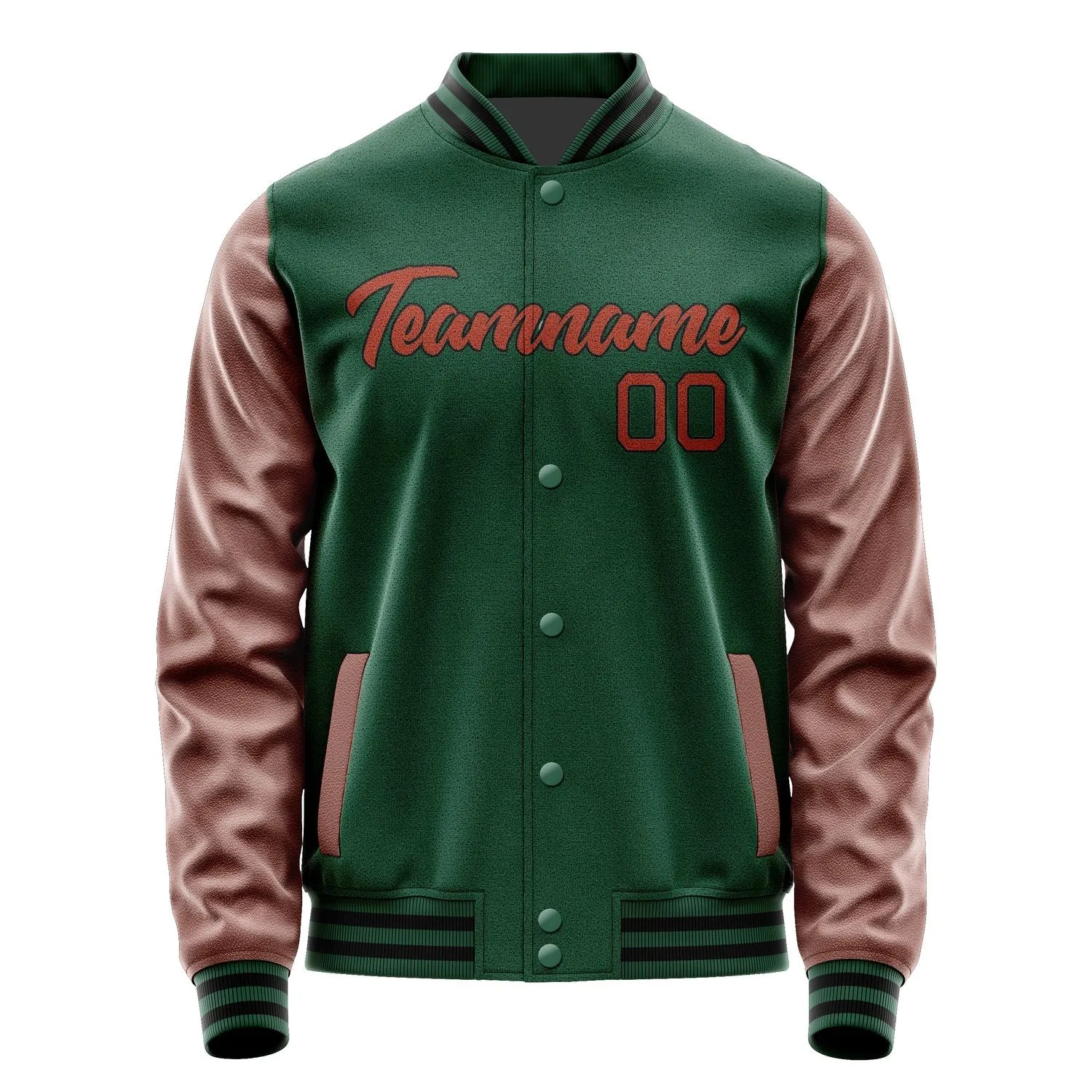 Custom Green Coral Red Jacket sold by Tailorly product image thumbnail 2