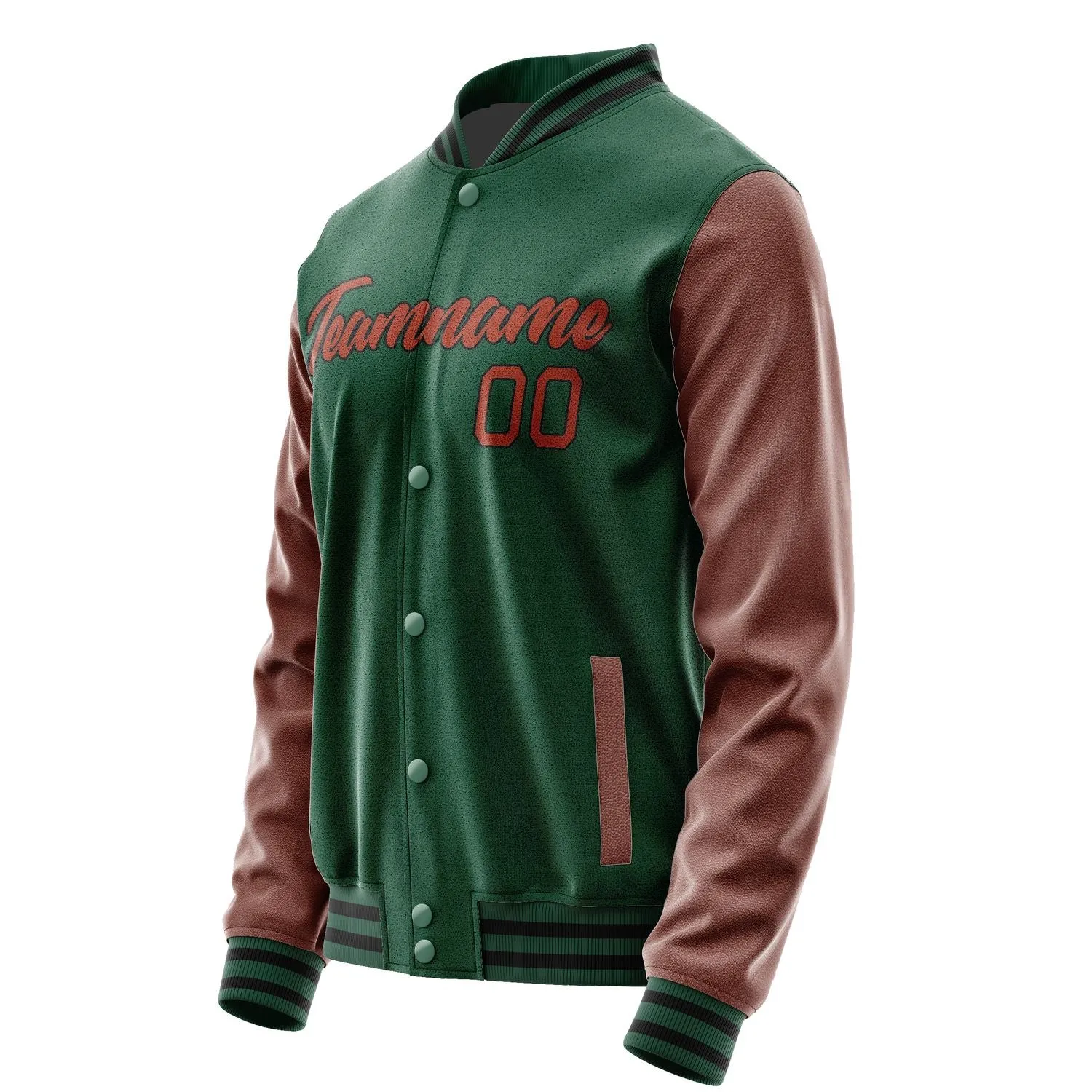 Custom Green Coral Red Jacket sold by Tailorly product image thumbnail 3