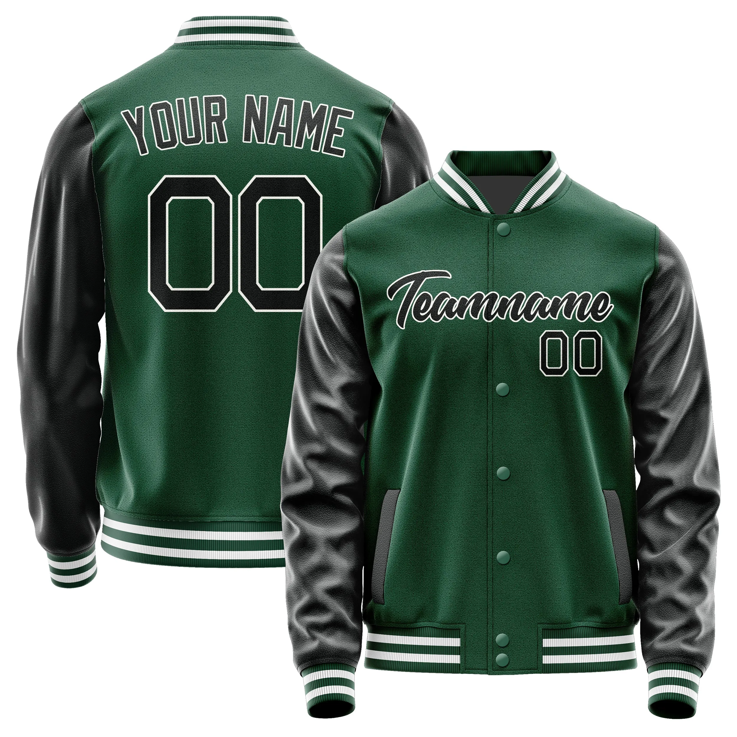 Custom Green Black Jacket sold by Tailorly