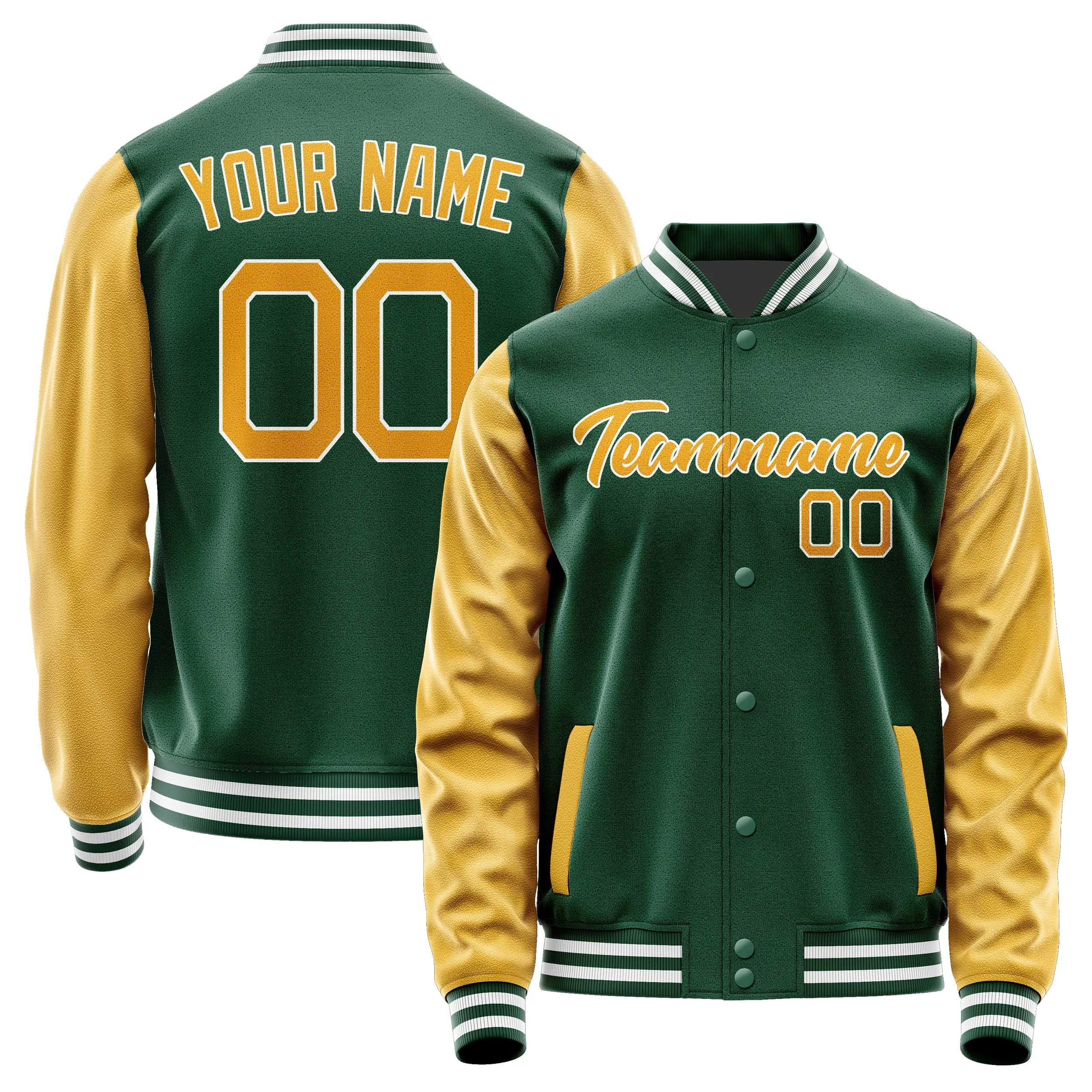 Custom Green Yellow Jacket sold by Tailorly