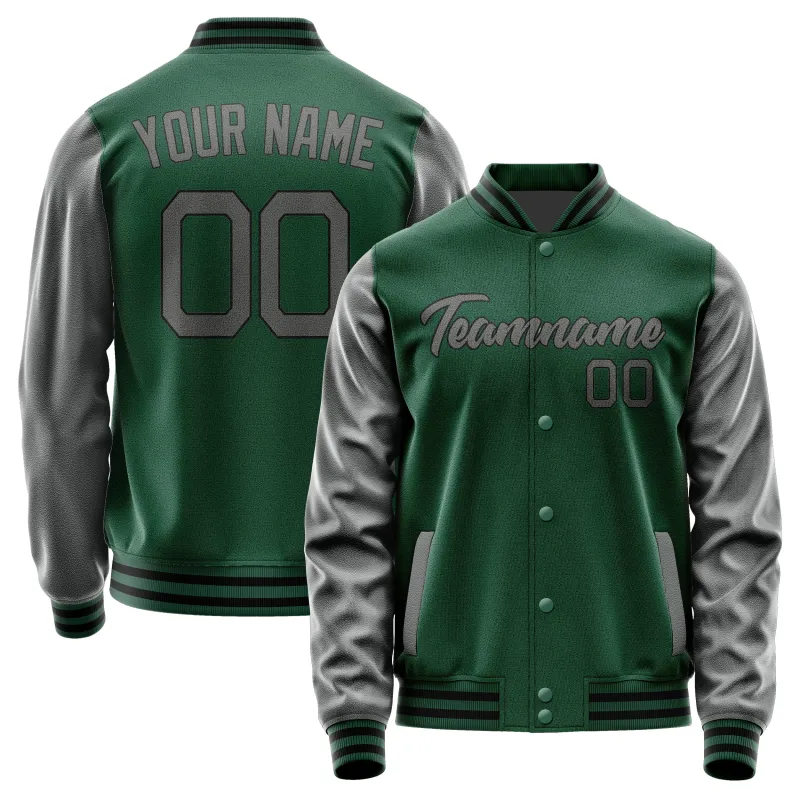 Custom Green Dark Grey Jacket sold by Tailorly