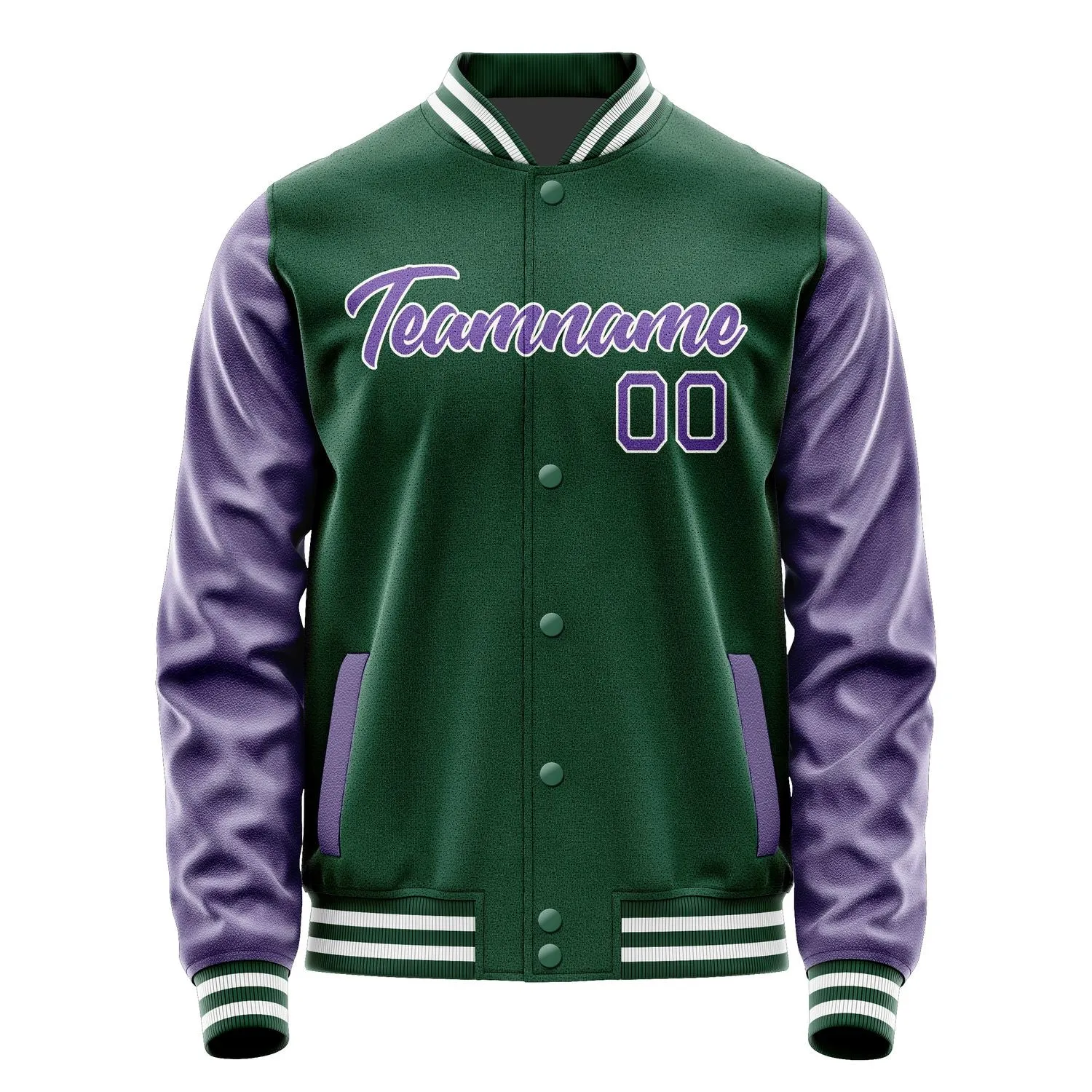 Custom Green Light Purple Jacket sold by Tailorly product image thumbnail 2
