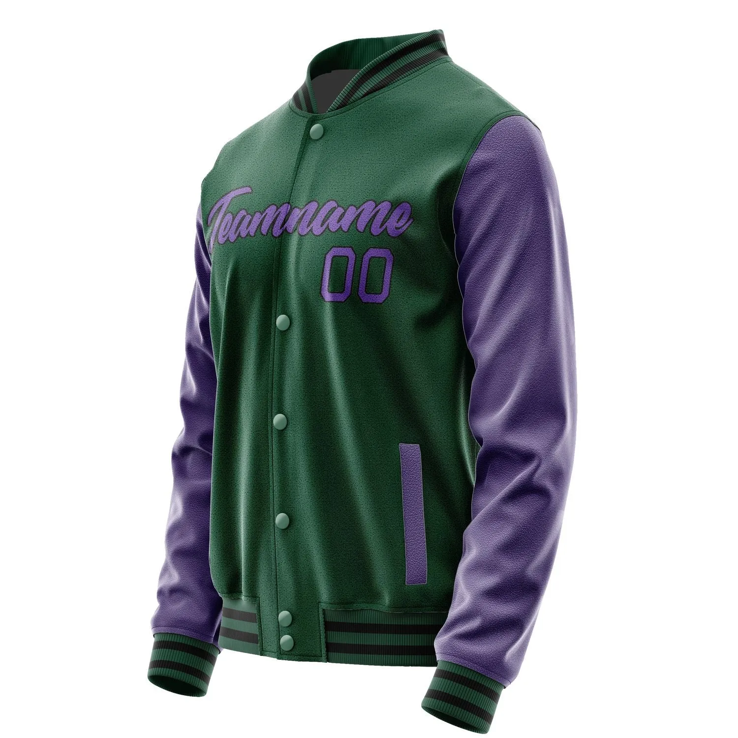 Custom Green Light Purple Jacket sold by Tailorly product image thumbnail 3