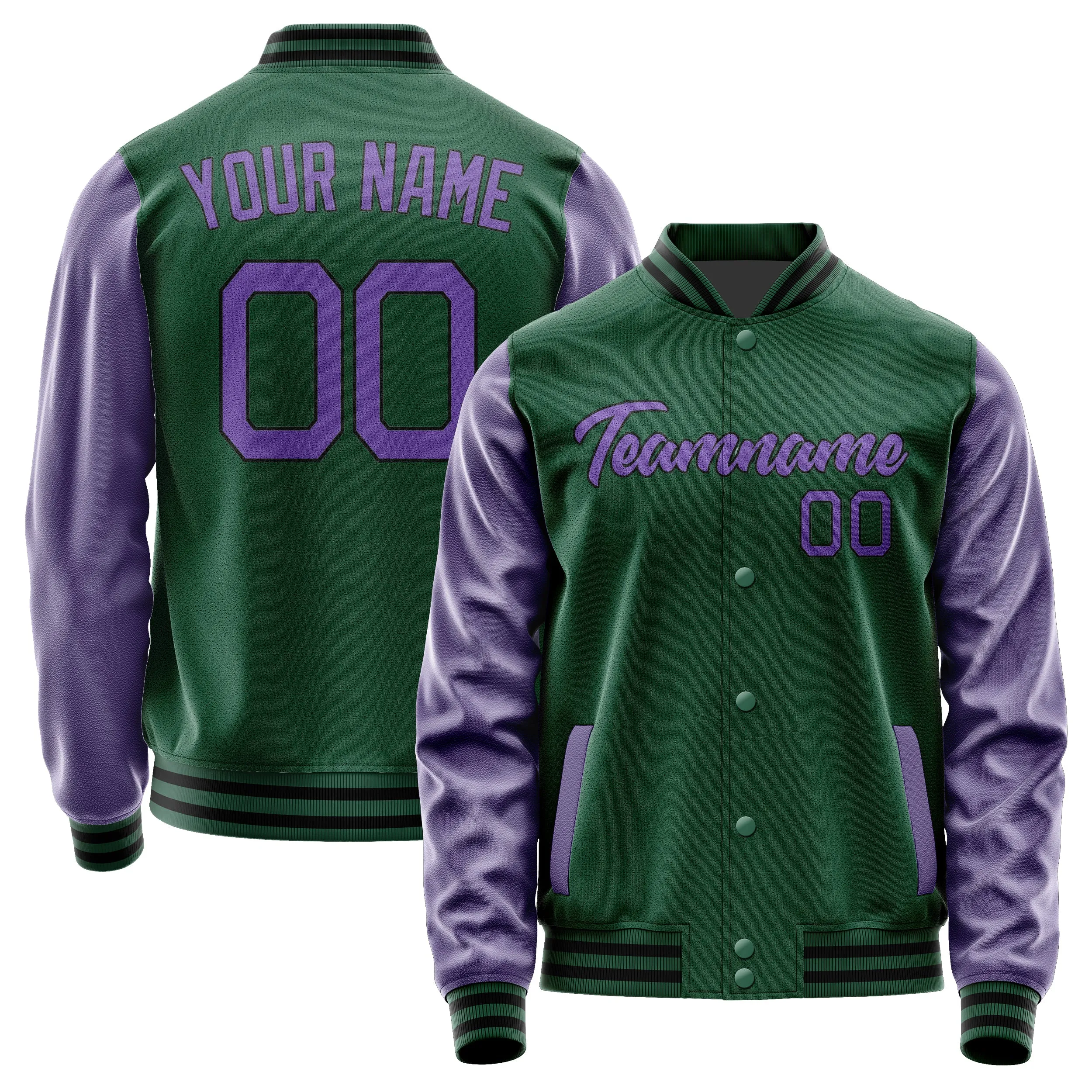 Custom Green Light Purple Jacket sold by Tailorly