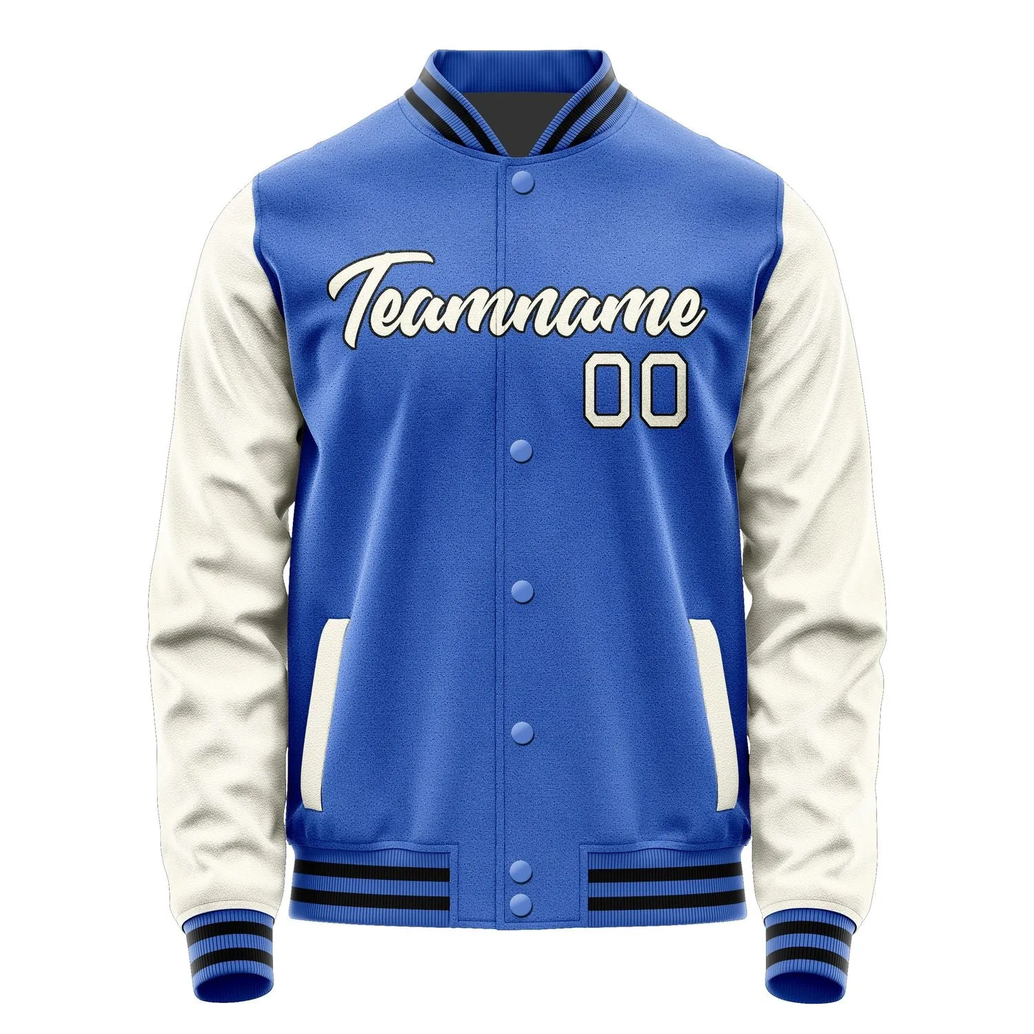 Custom Sky Blue Cream Jacket sold by Tailorly product image thumbnail 2