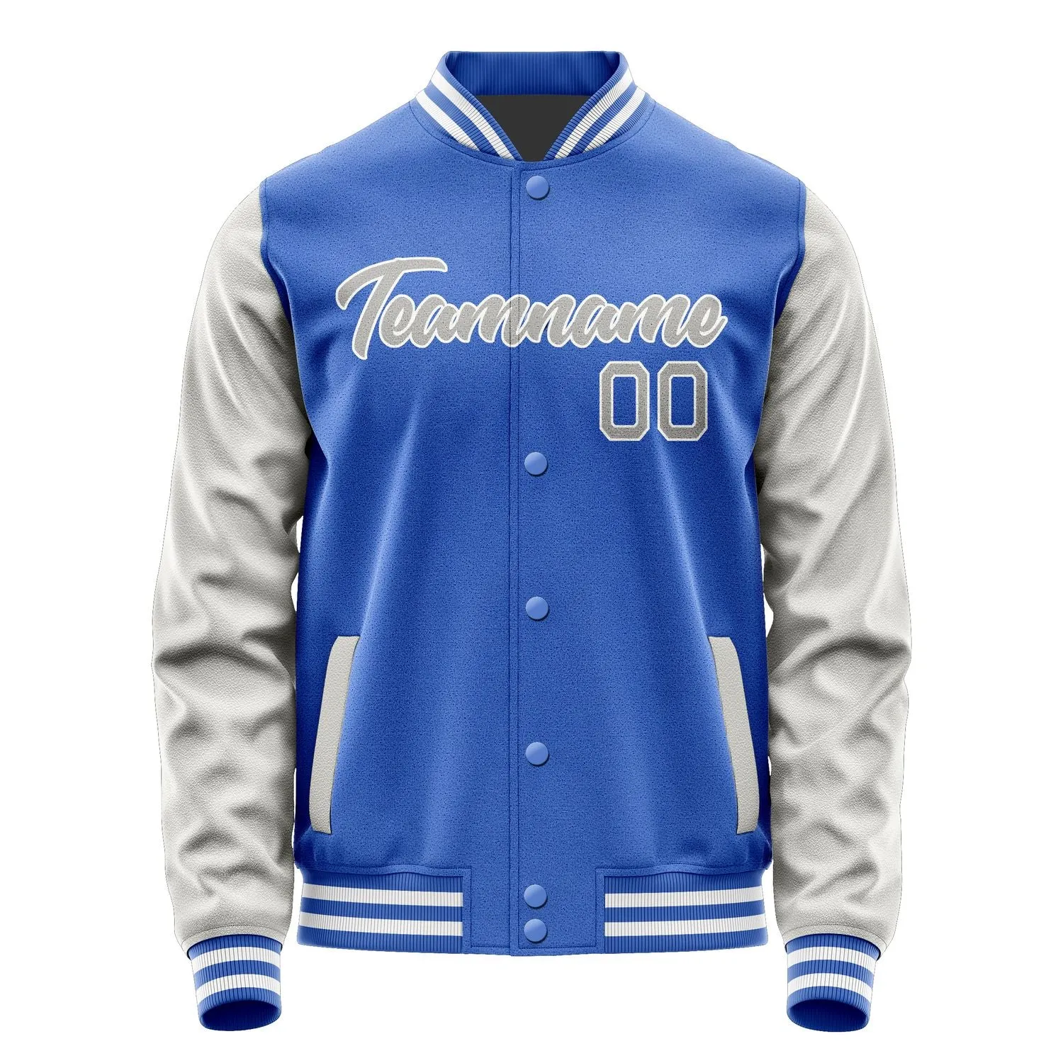 Custom Sky Blue Gray Jacket sold by Tailorly product image thumbnail 2