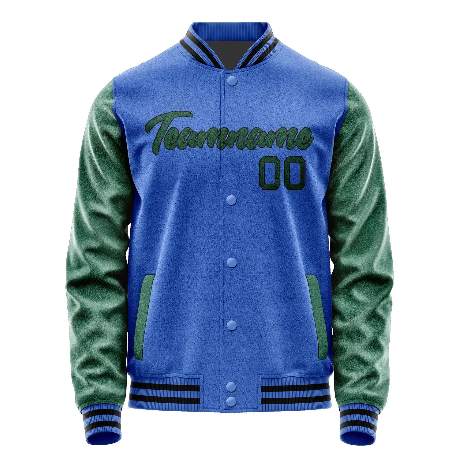 Custom Sky Blue Green Jacket sold by Tailorly product image thumbnail 2