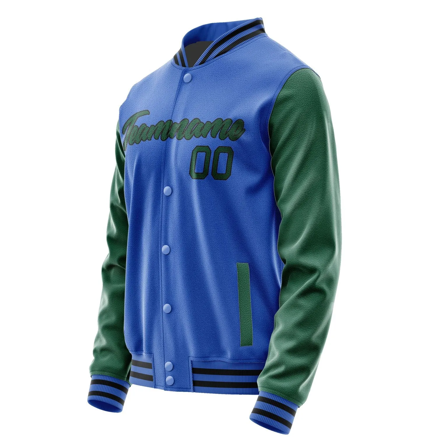 Custom Sky Blue Green Jacket sold by Tailorly product image thumbnail 3