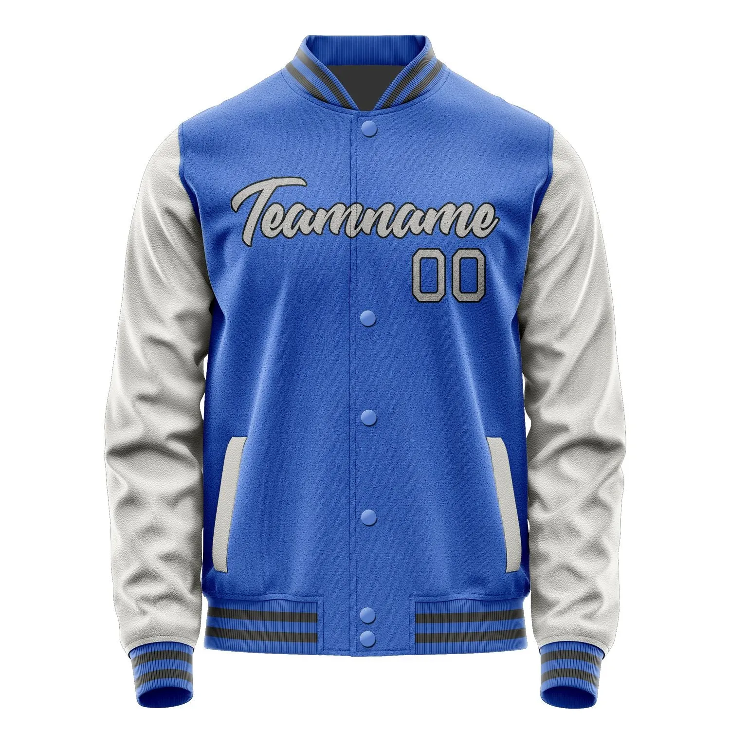 Custom Sky Blue Gray Jacket sold by Tailorly product image thumbnail 2