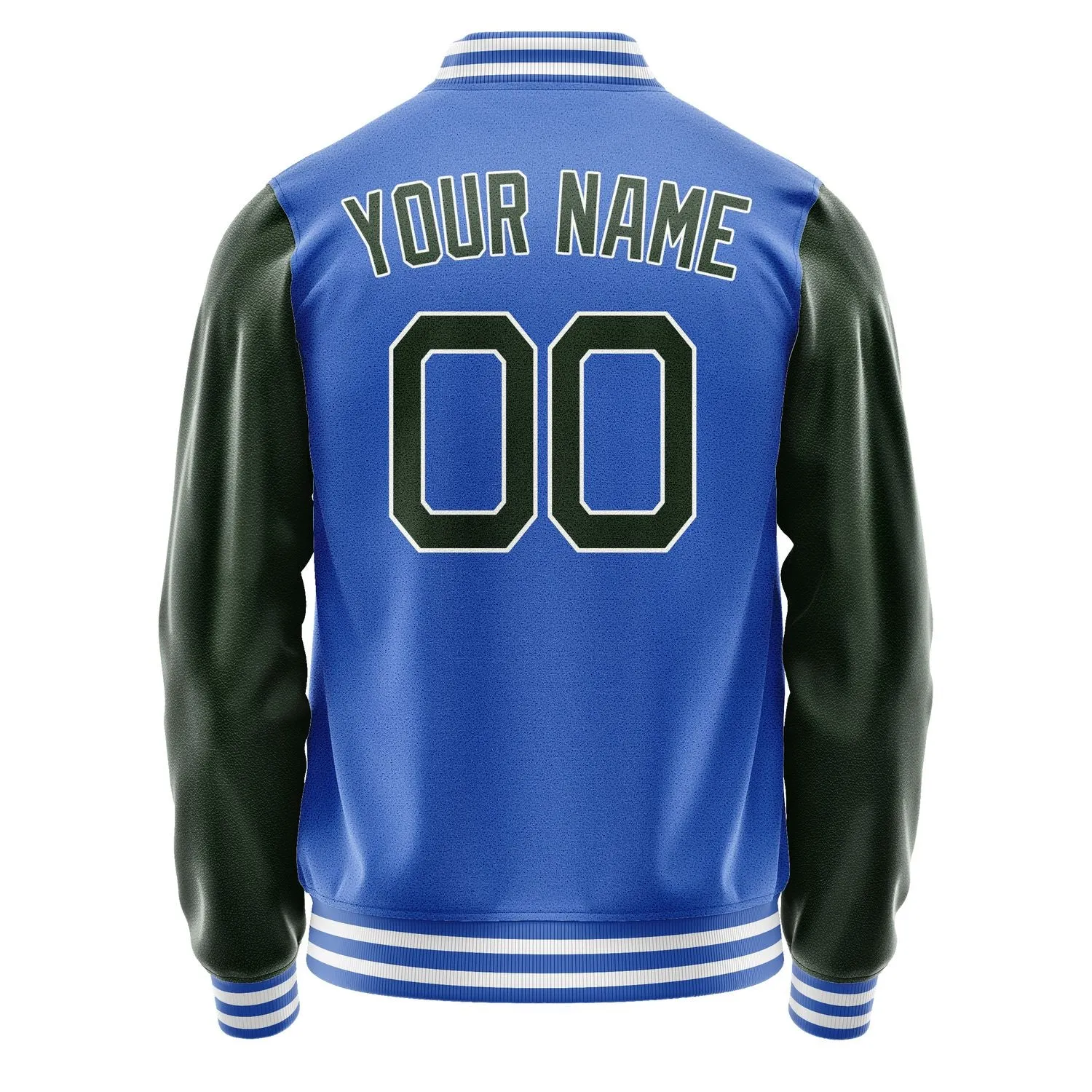 Custom Sky Blue Dark Green Jacket sold by Tailorly product image thumbnail 4