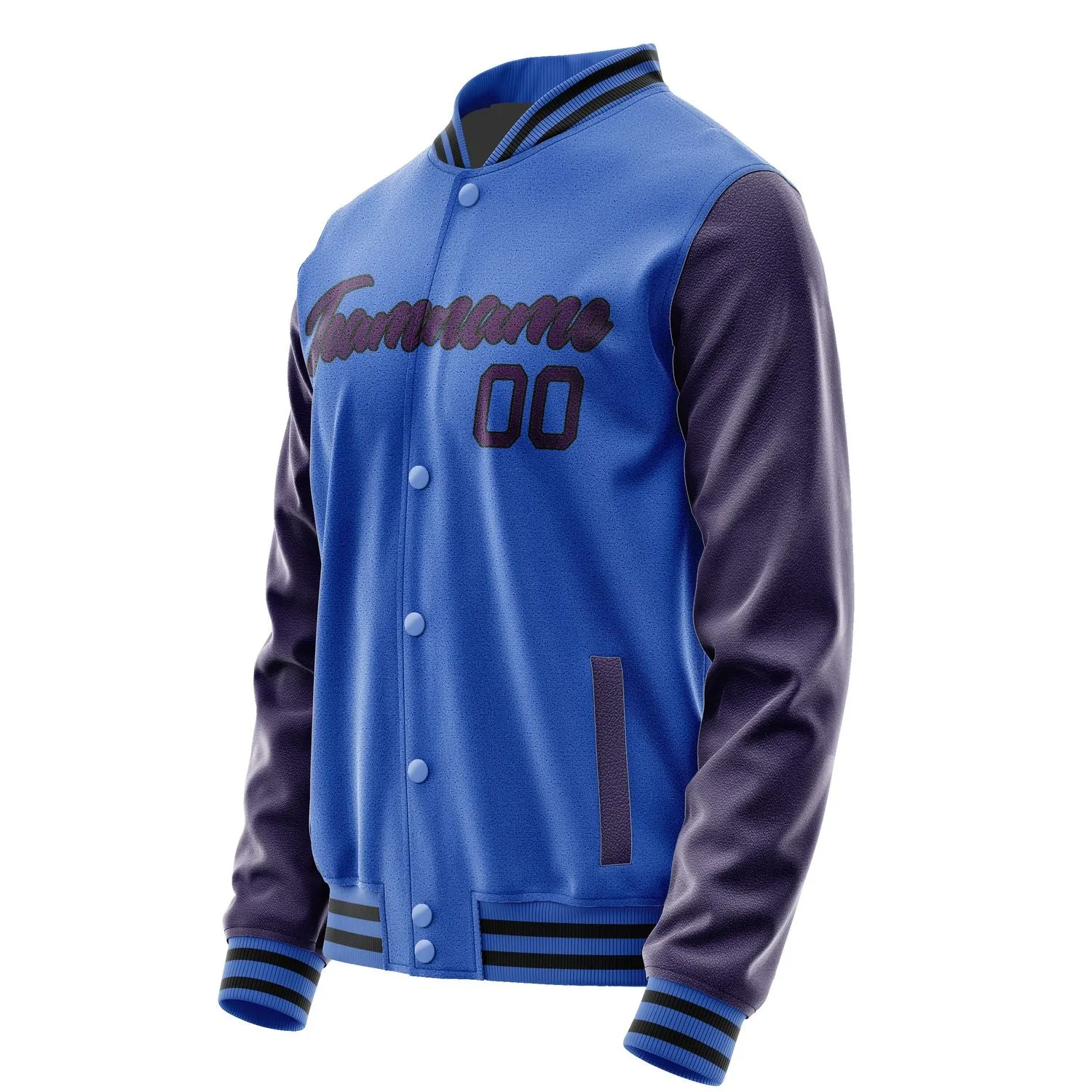 Custom Sky Blue Purple Jacket sold by Tailorly product image thumbnail 3