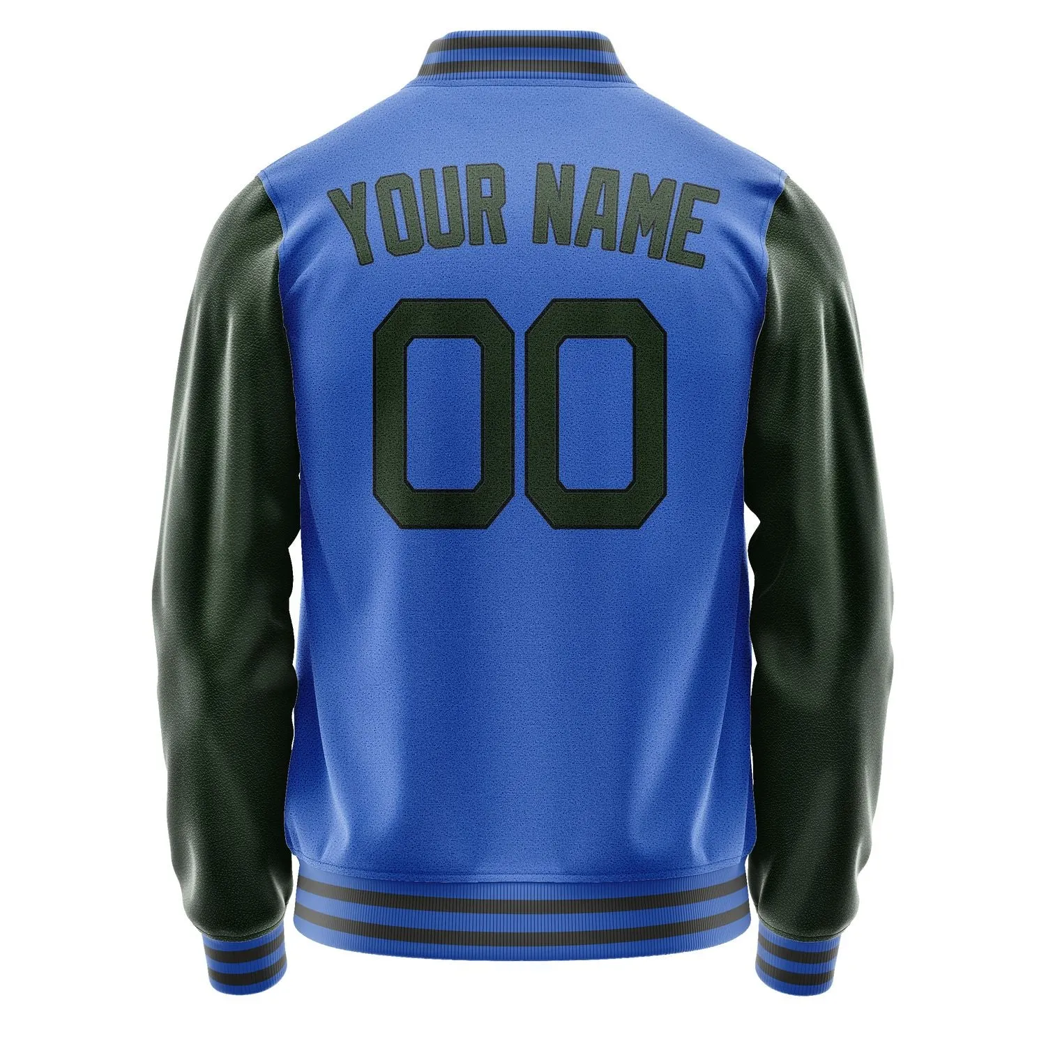 Custom Sky Blue Dark Green Jacket sold by Tailorly product image thumbnail 4