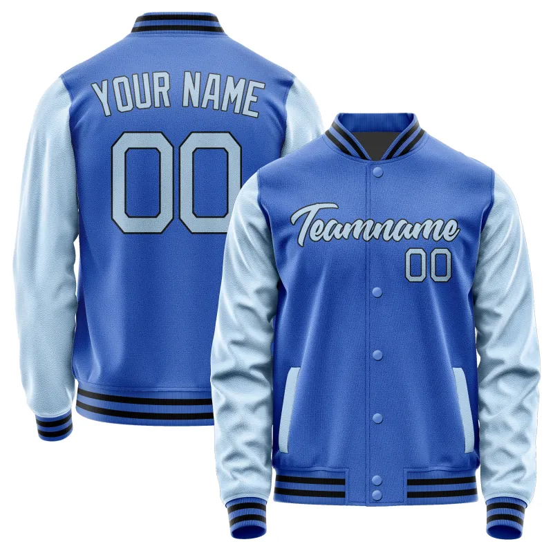 Custom Sky Blue Light Blue Jacket sold by Tailorly