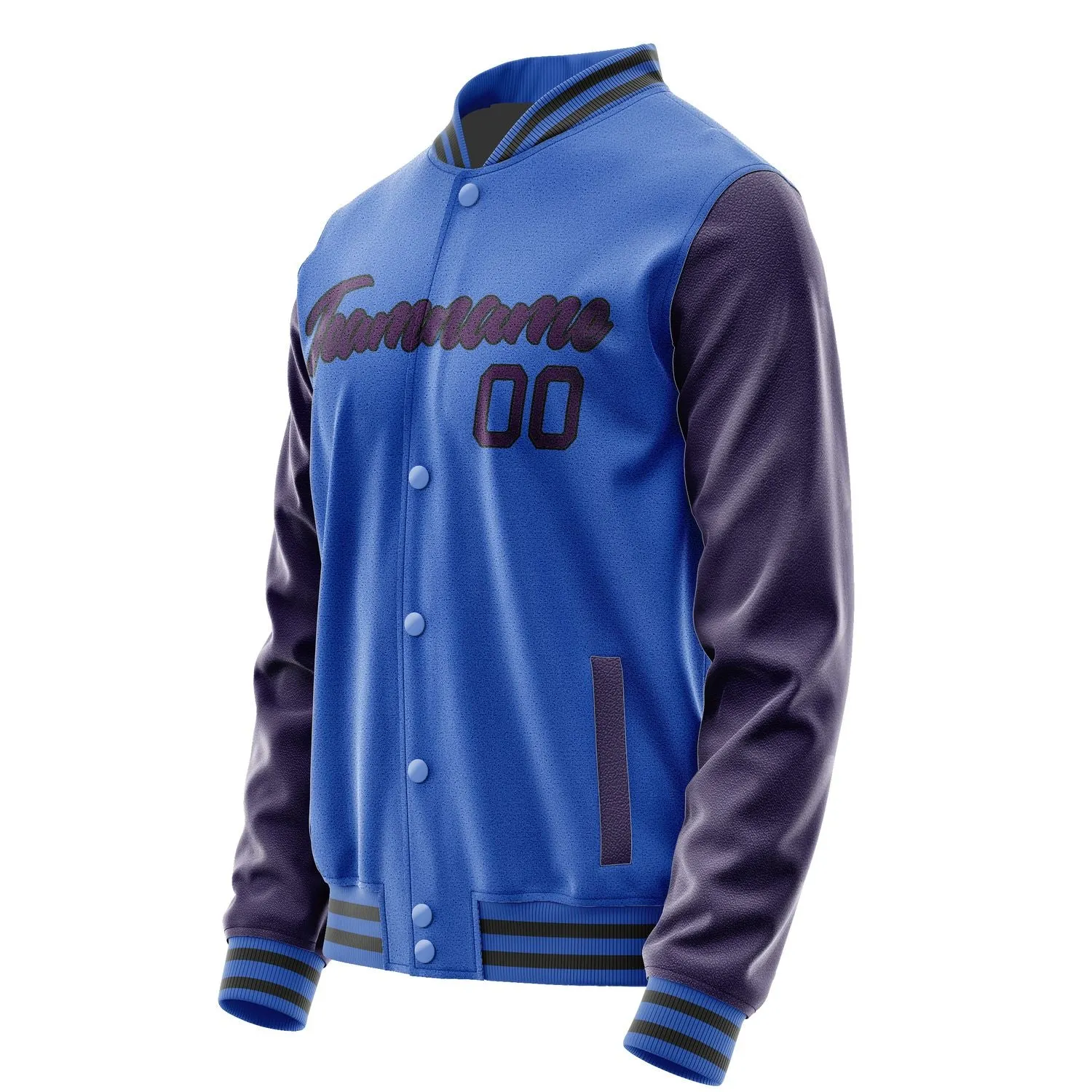 Custom Sky Blue Purple Jacket sold by Tailorly product image thumbnail 3