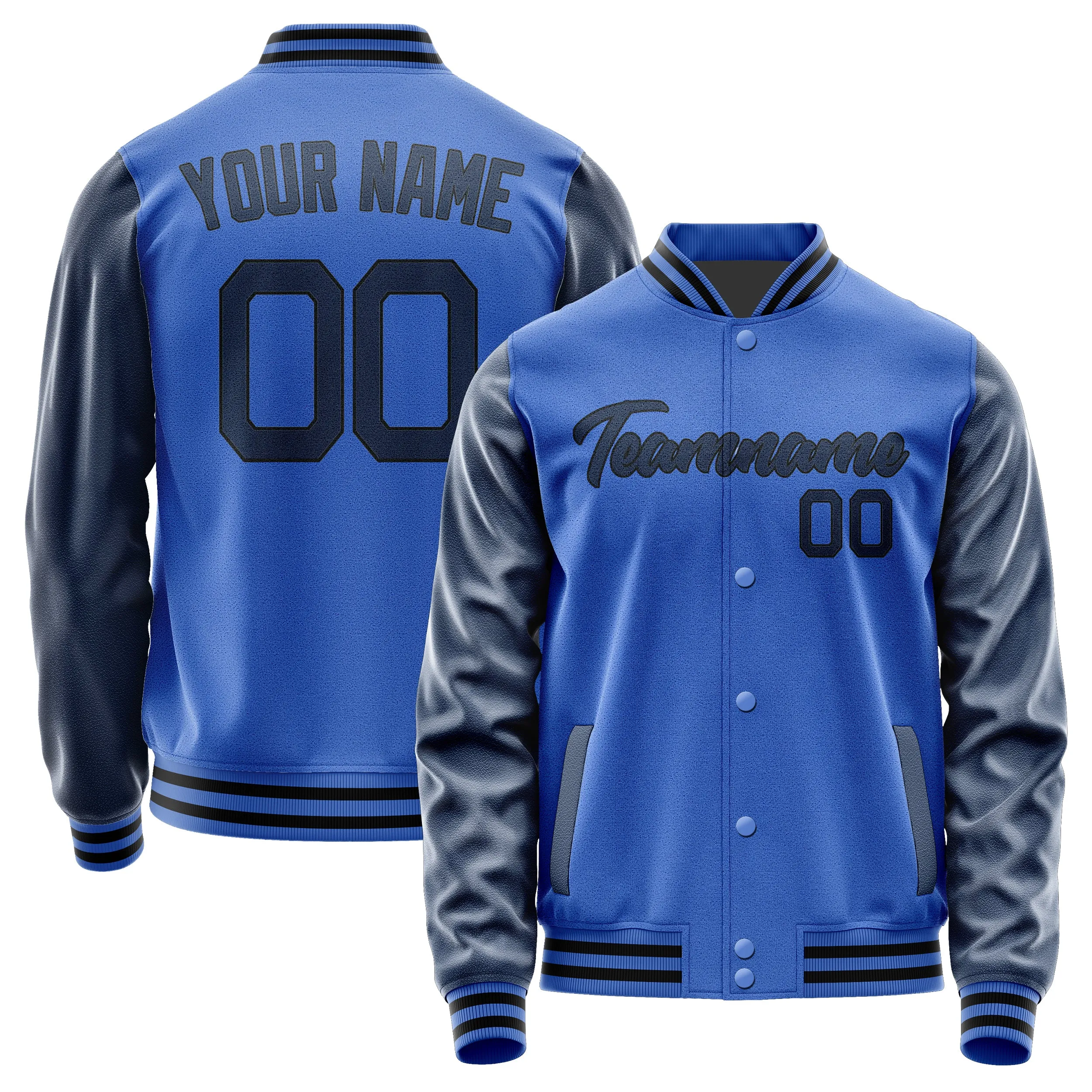 Custom Sky Blue Blue Jacket sold by Tailorly