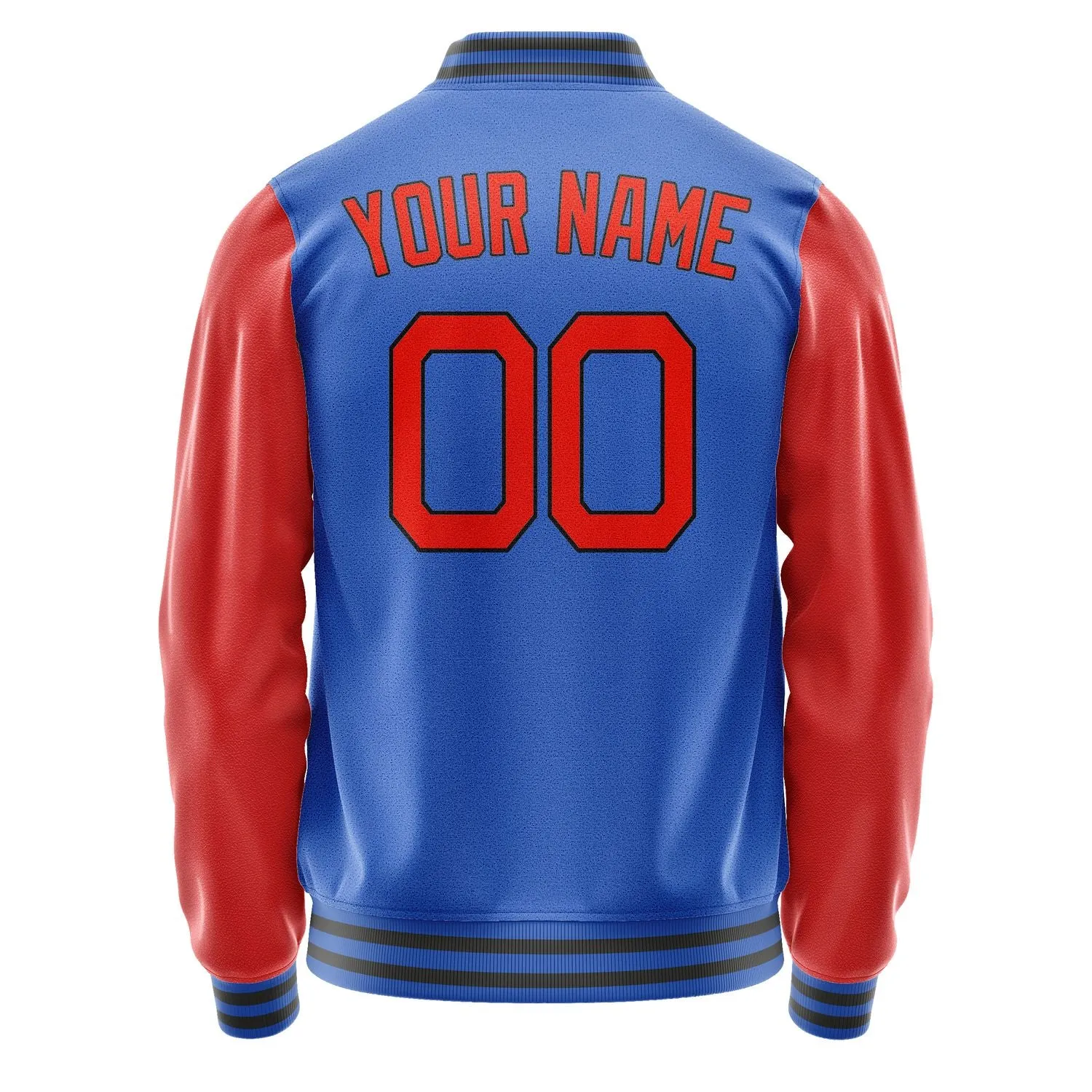 Custom Sky Blue Orange Red Jacket sold by Tailorly product image thumbnail 4