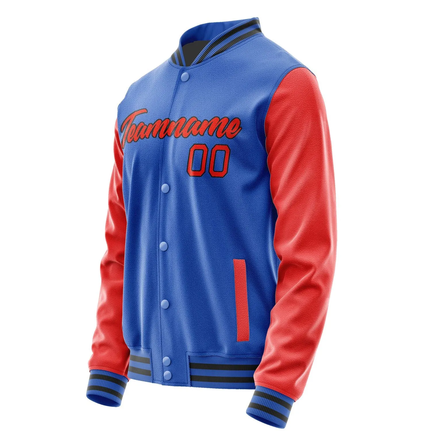 Custom Sky Blue Orange Red Jacket sold by Tailorly product image thumbnail 3