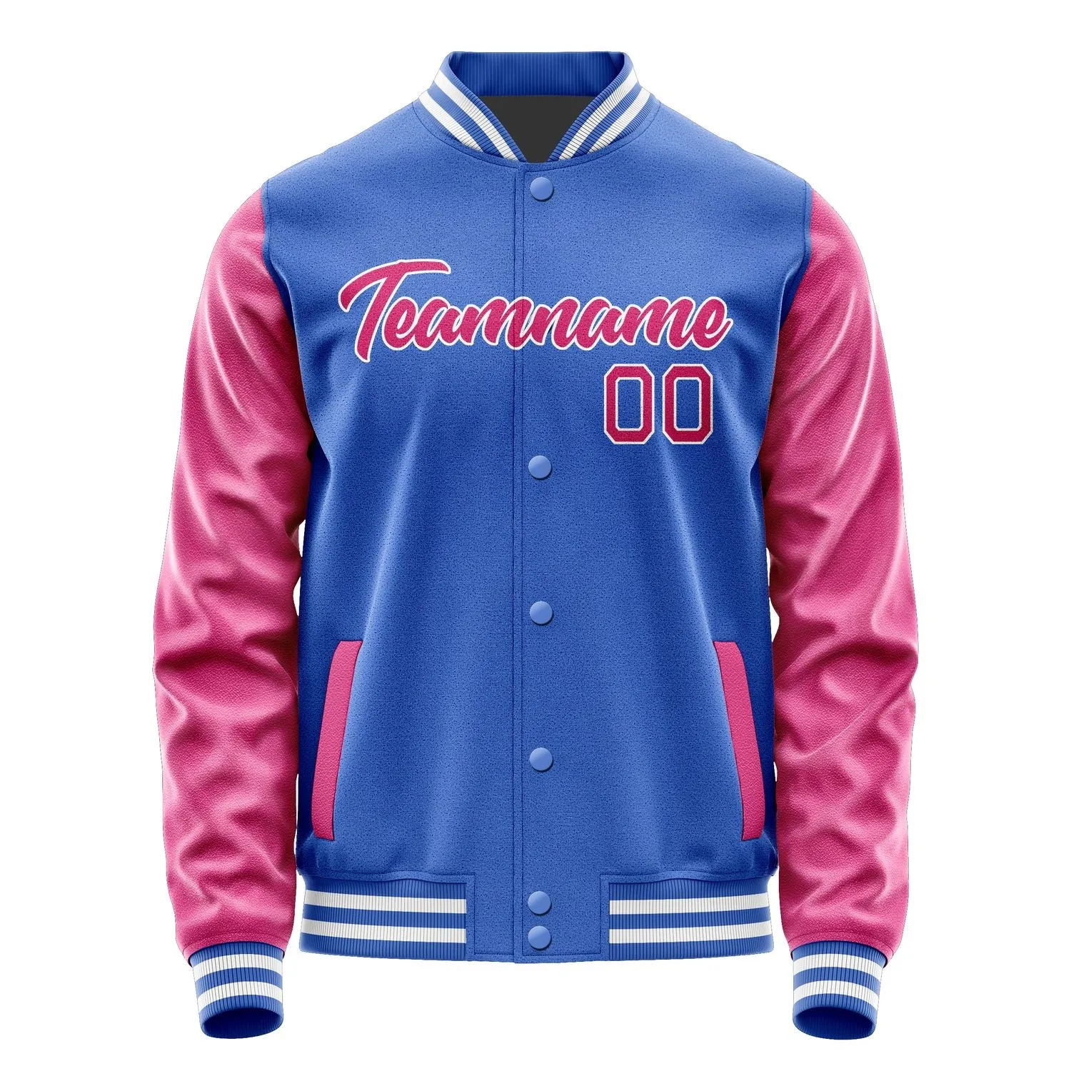 Custom Sky Blue Pink Jacket sold by Tailorly product image thumbnail 2