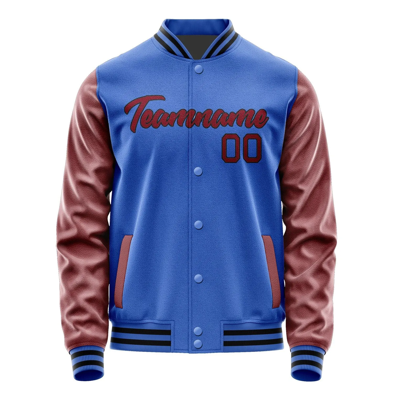 Custom Sky Blue Red Jacket sold by Tailorly product image thumbnail 2