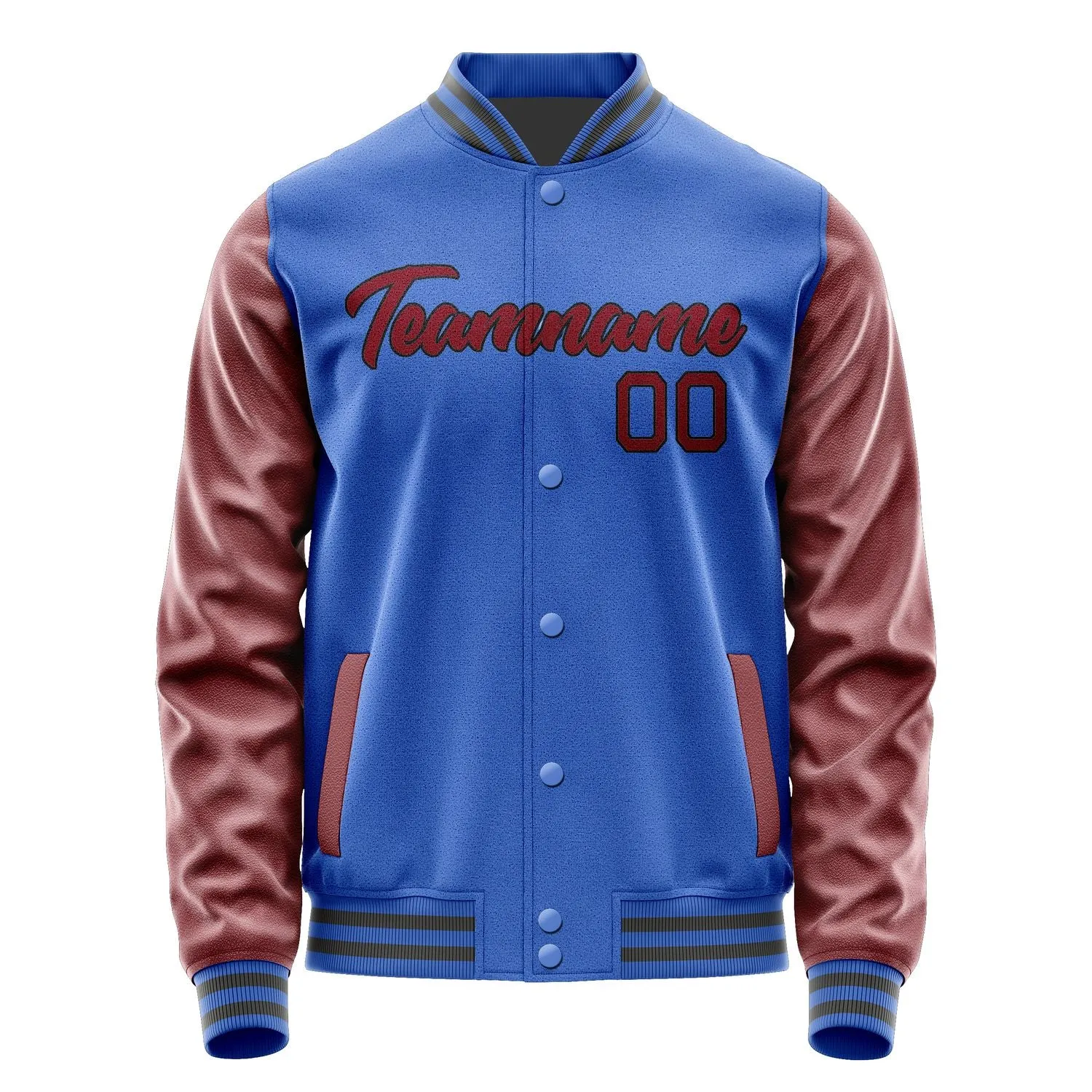 Custom Sky Blue Crimson Red Jacket sold by Tailorly product image thumbnail 2