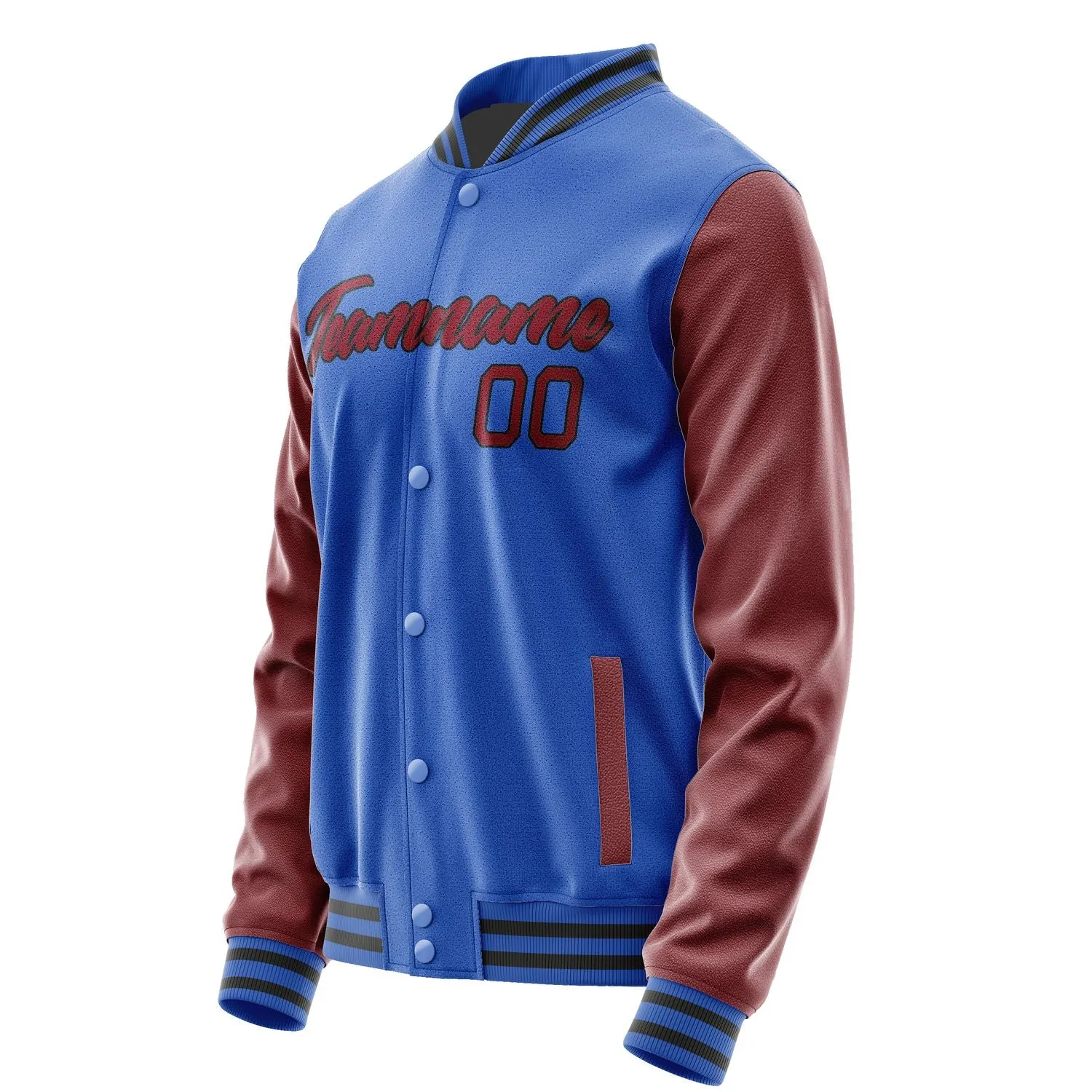 Custom Sky Blue Crimson Red Jacket sold by Tailorly product image thumbnail 3