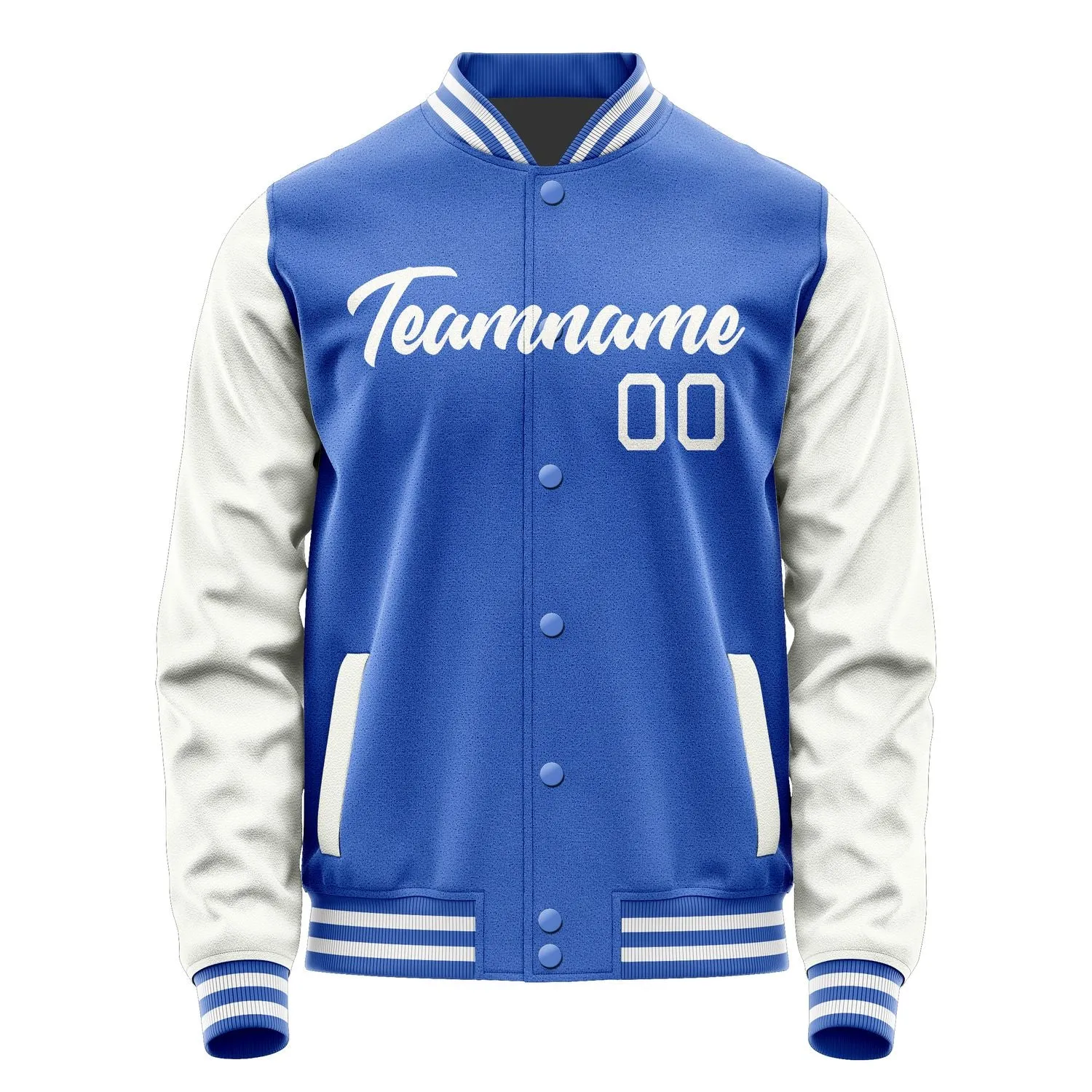 Custom Sky Blue White Jacket sold by Tailorly product image thumbnail 2