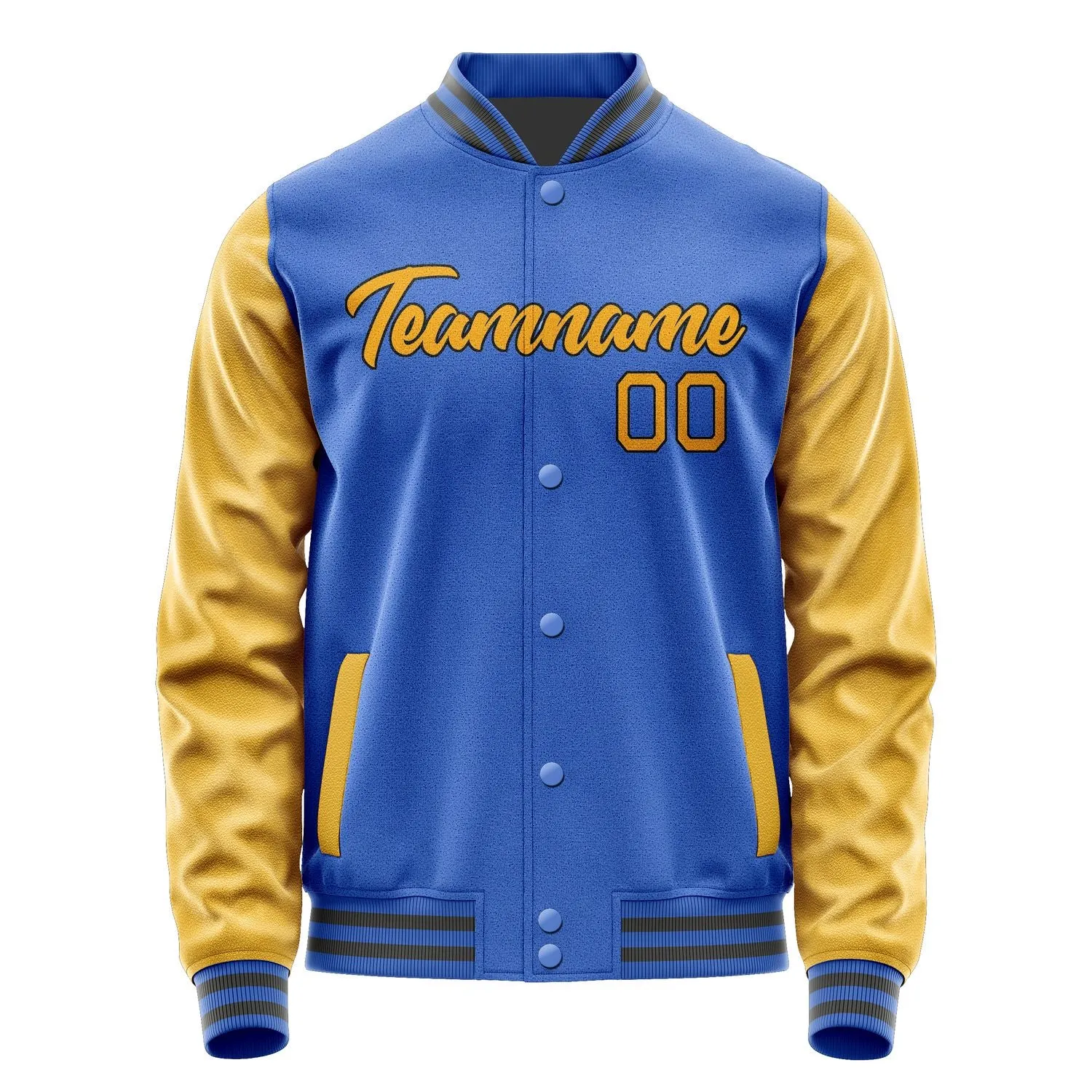 Custom Sky Blue Yellow Jacket sold by Tailorly product image thumbnail 2