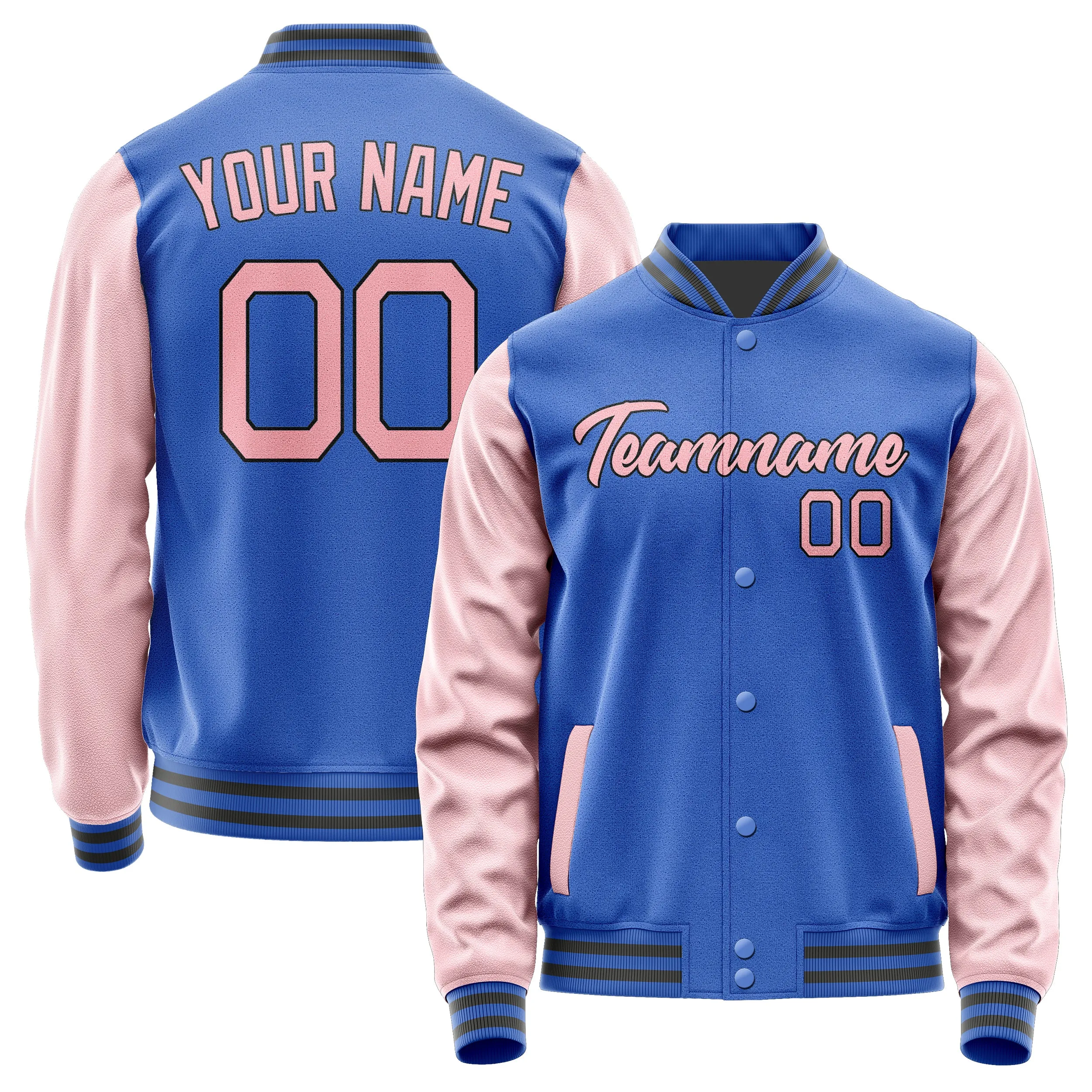 Custom Sky Blue Light Pink Jacket sold by Tailorly