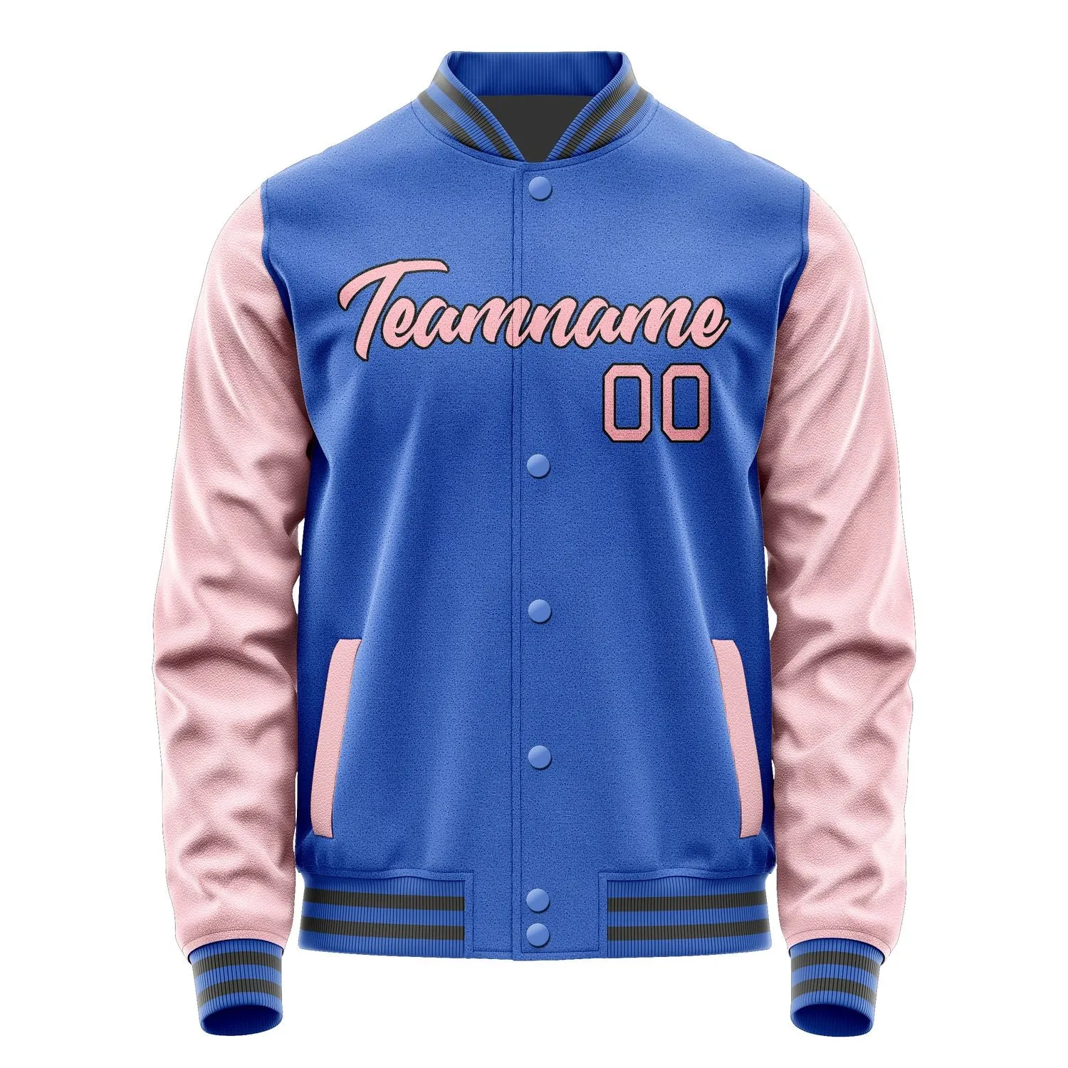 Custom Sky Blue Light Pink Jacket sold by Tailorly product image thumbnail 2
