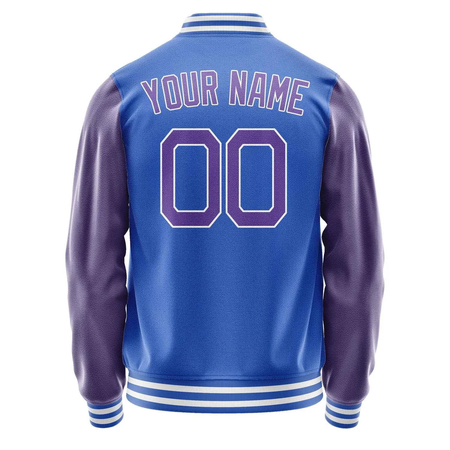 Custom Sky Blue Light Purple Jacket sold by Tailorly product image thumbnail 4