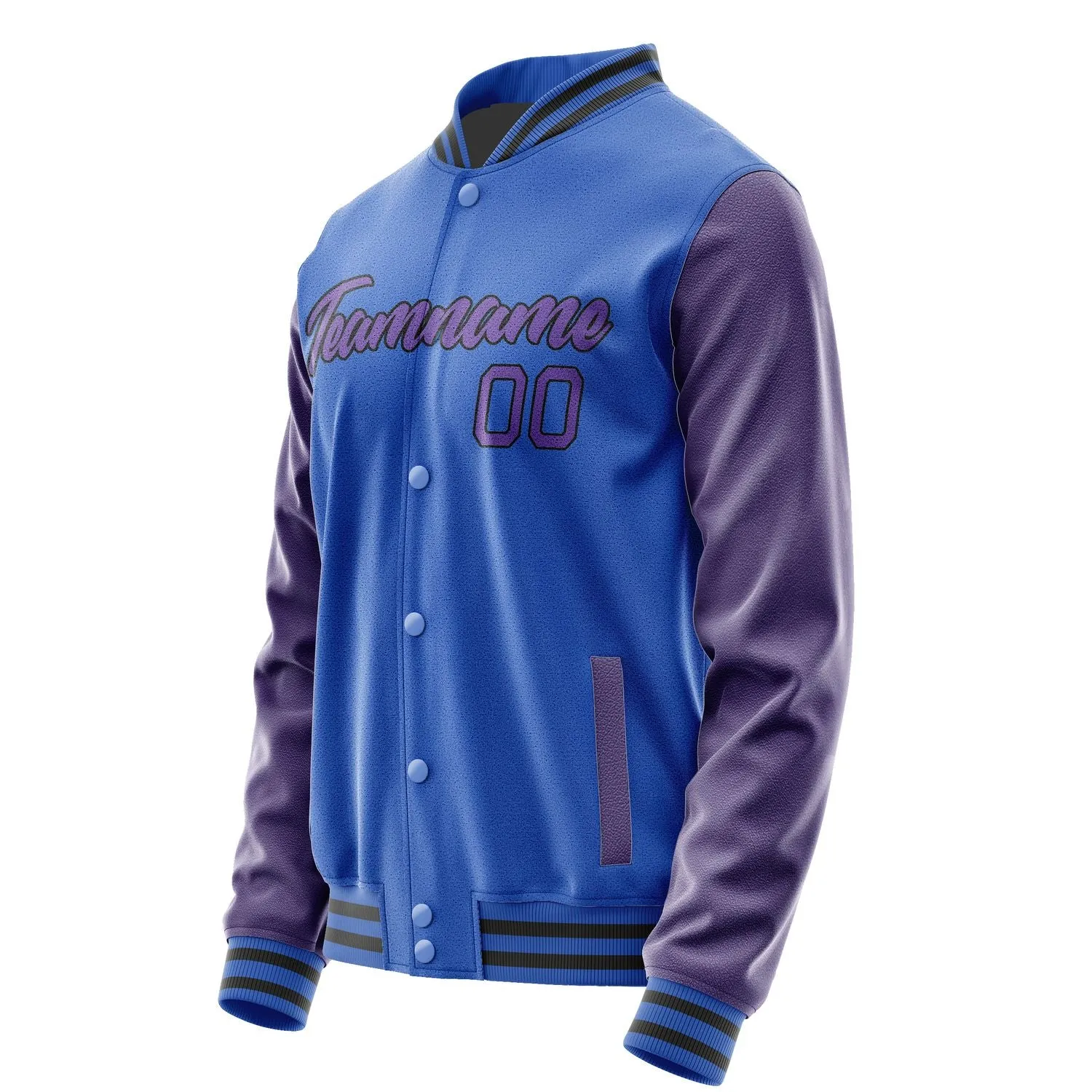 Custom Sky Blue Light Purple Jacket sold by Tailorly product image thumbnail 3