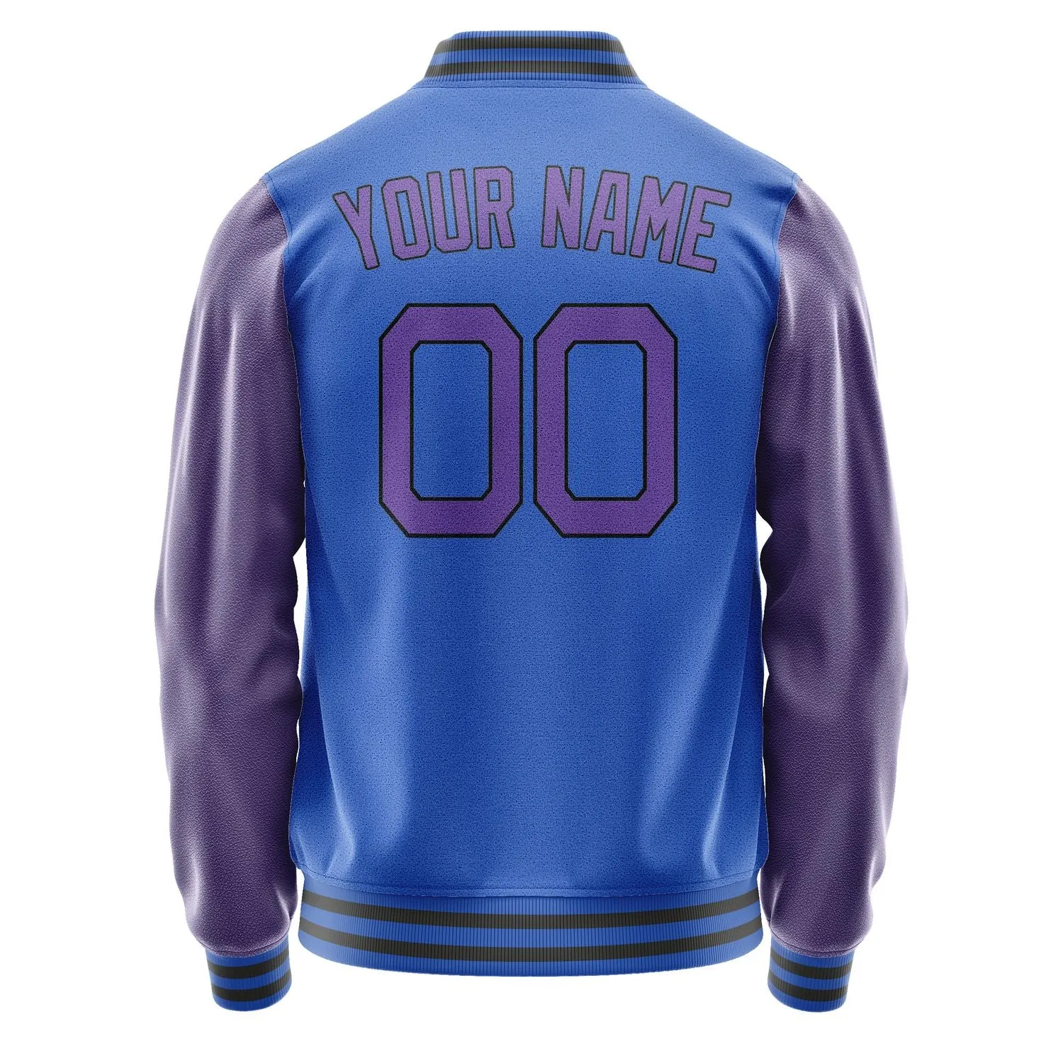 Custom Sky Blue Light Purple Jacket sold by Tailorly product image thumbnail 4