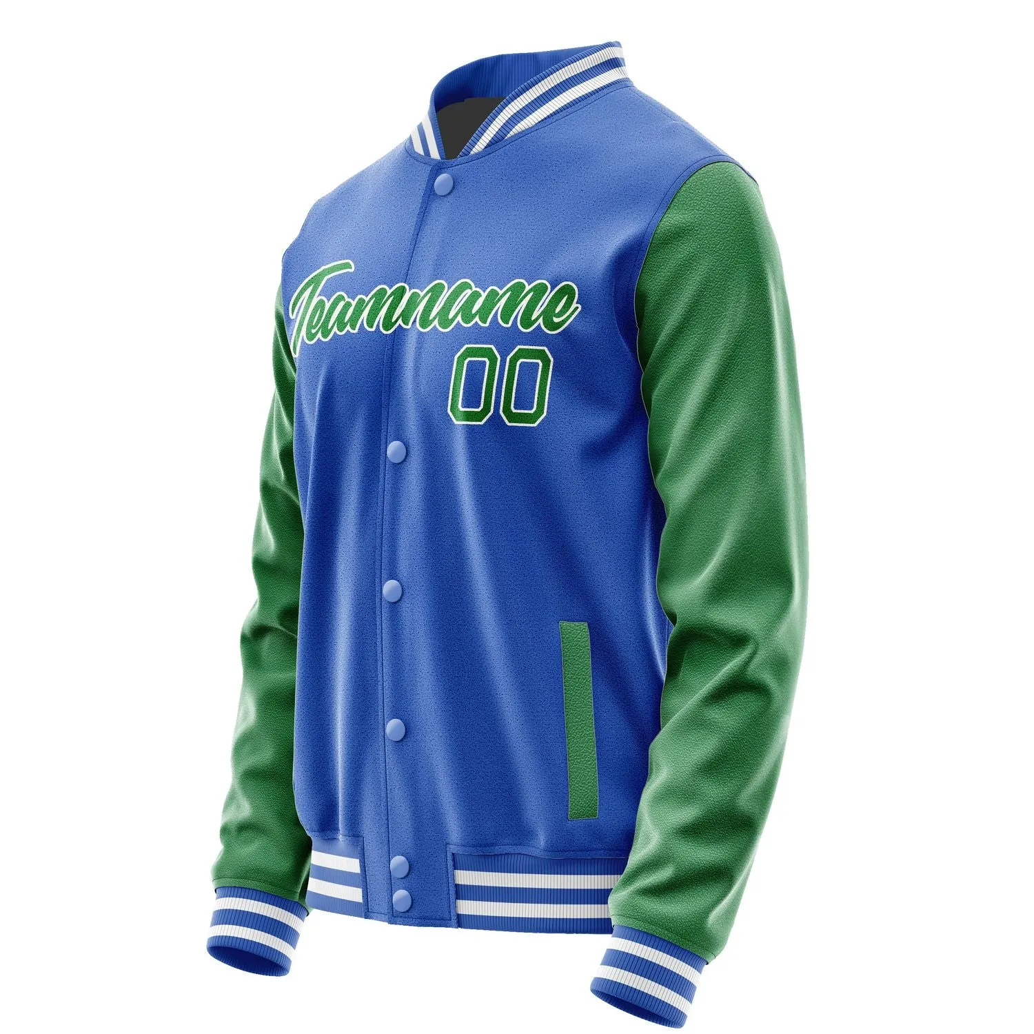 Custom Sky Blue Emerald Green Jacket sold by Tailorly product image thumbnail 3