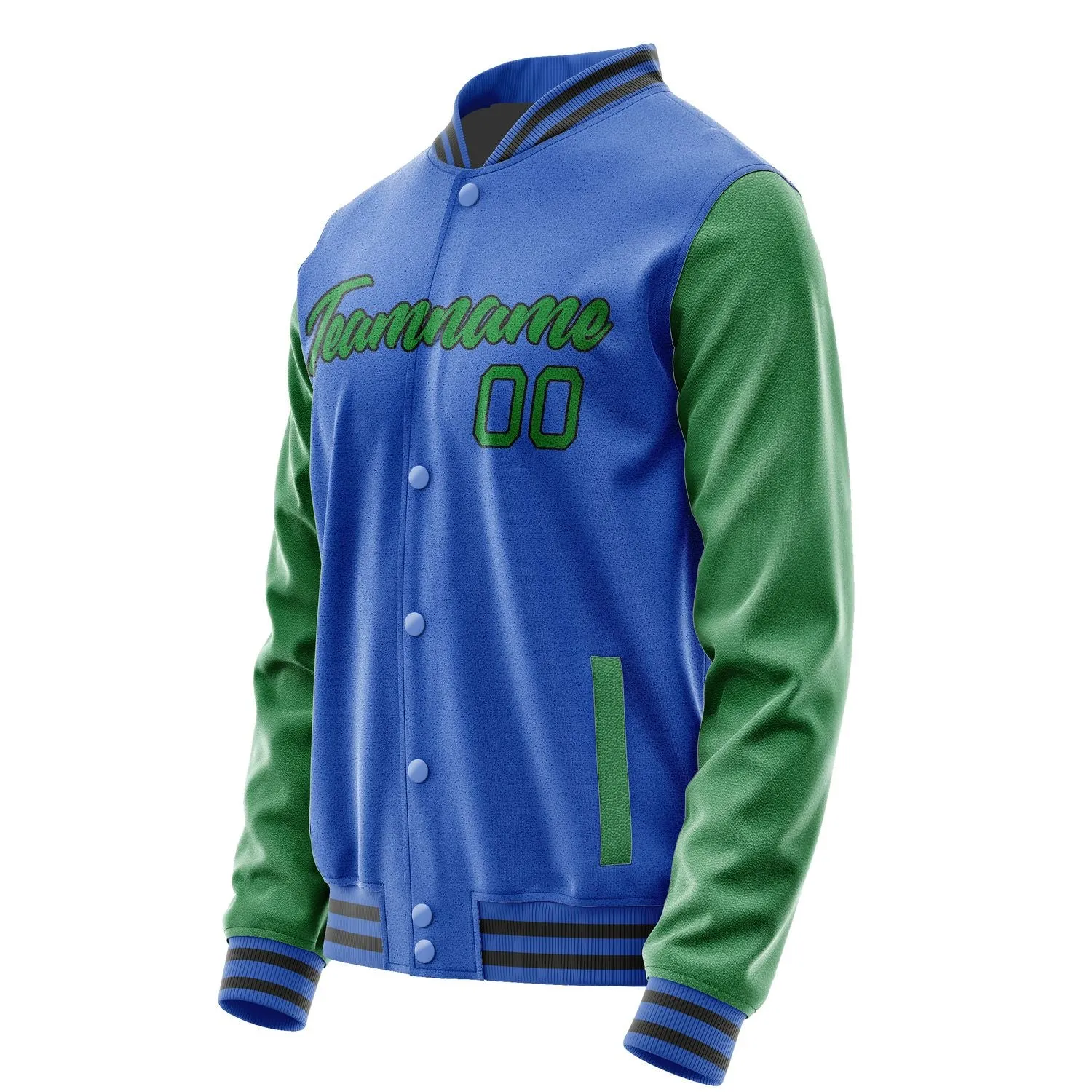 Custom Sky Blue Emerald Green Jacket sold by Tailorly product image thumbnail 3