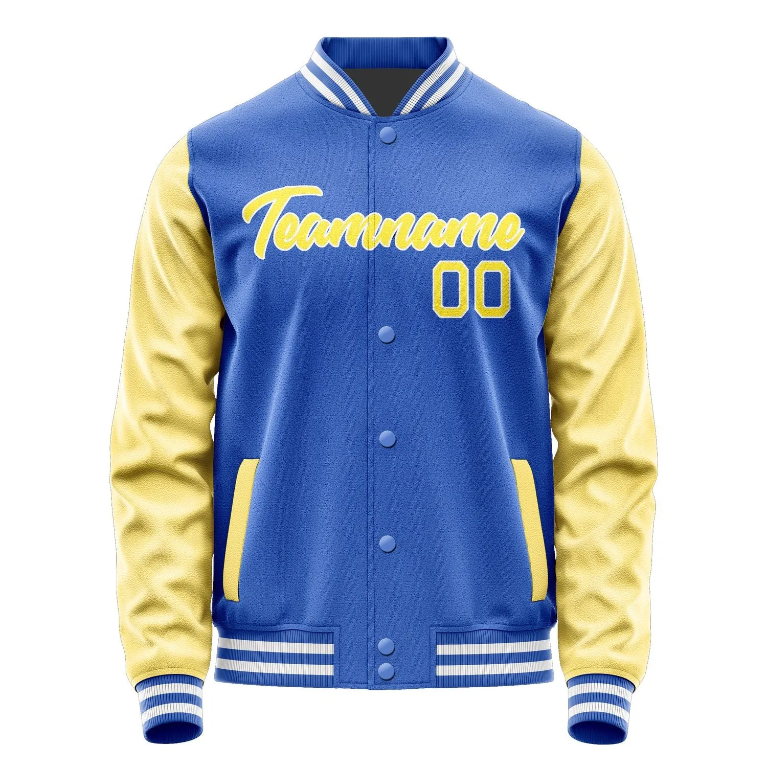 Custom Sky Blue Light Yellow Jacket sold by Tailorly product image thumbnail 2