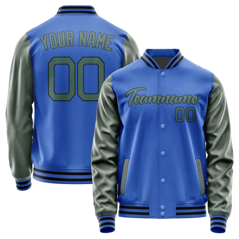 Custom Sky Blue Blue Green Jacket sold by Tailorly