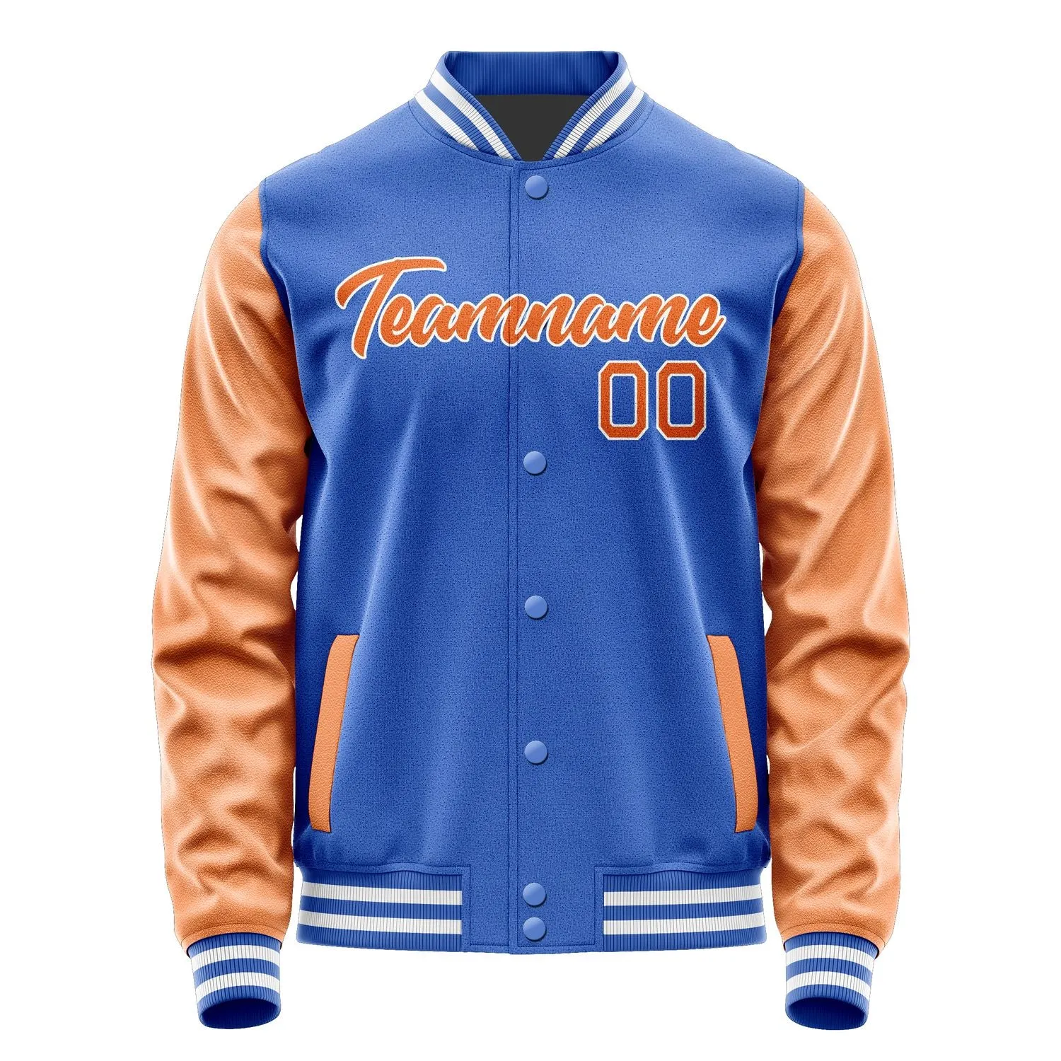 Custom Sky Blue Orange Jacket sold by Tailorly product image thumbnail 2