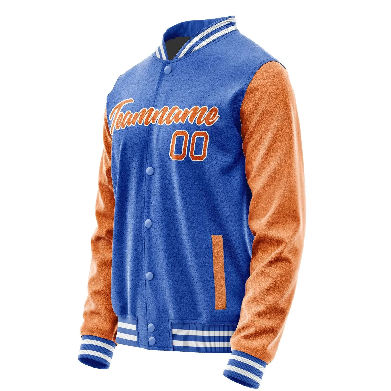 Custom Sky Blue Orange Jacket sold by Tailorly product image thumbnail 3