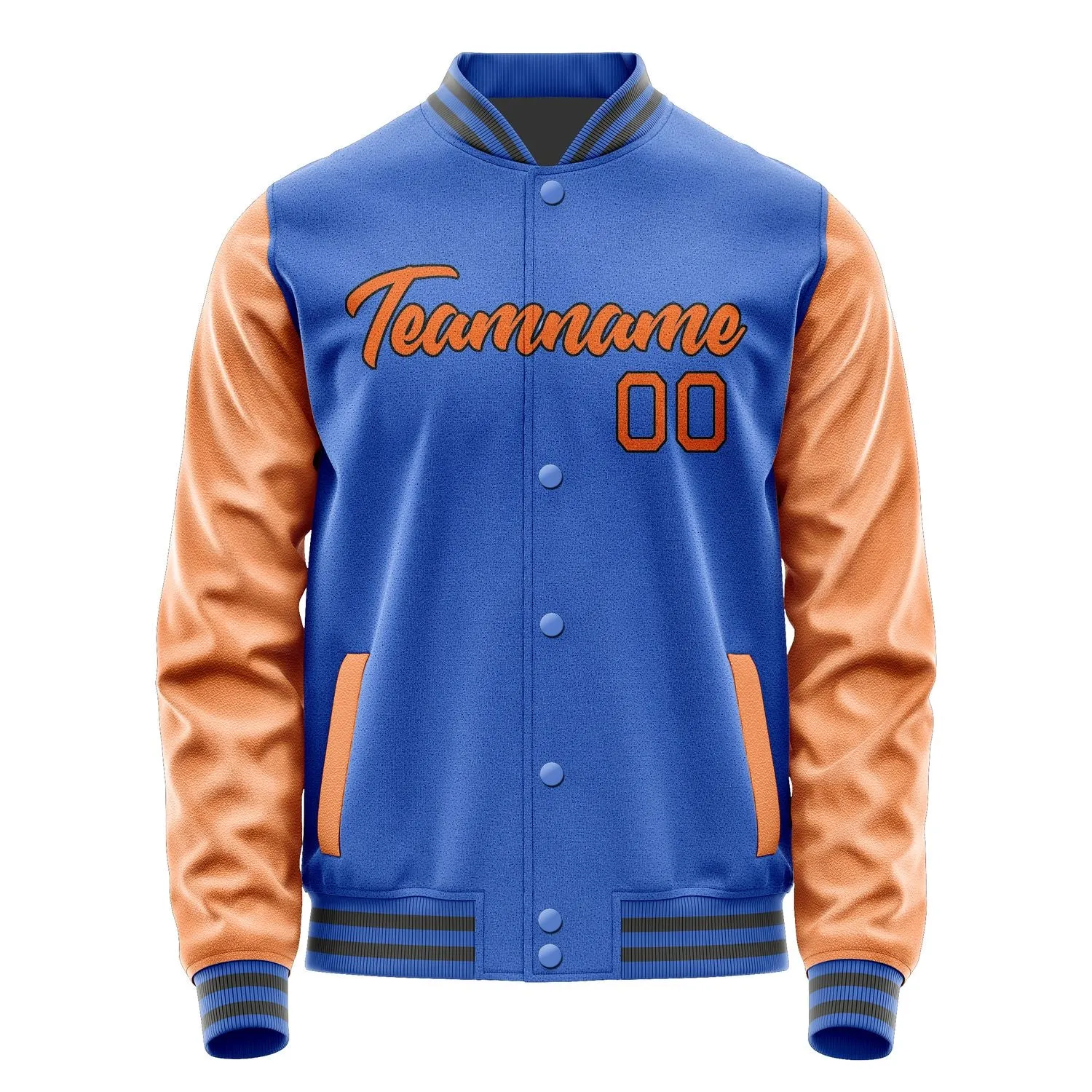 Custom Sky Blue Orange Jacket sold by Tailorly product image thumbnail 2