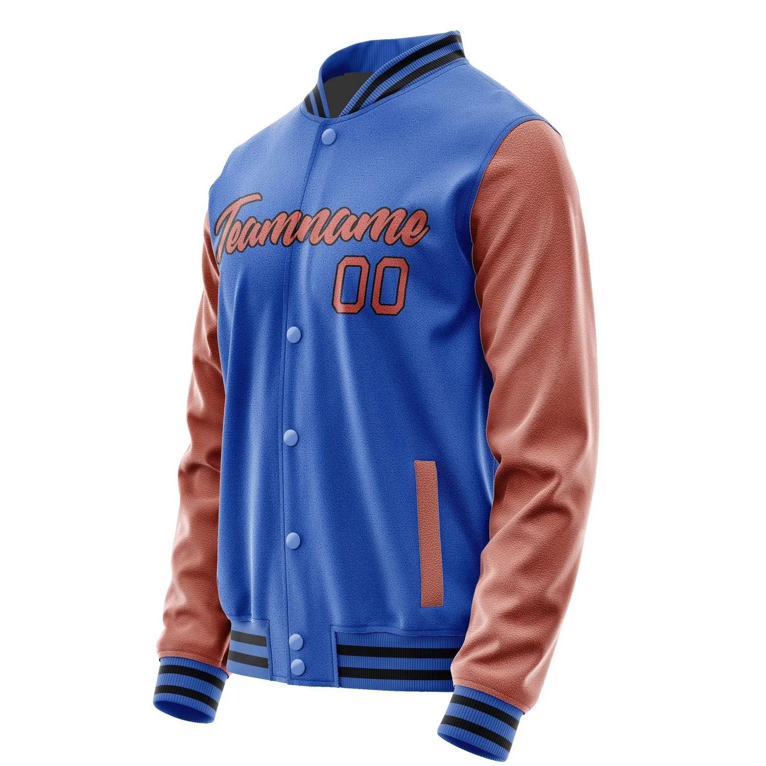 Custom Sky Blue Orange Jacket sold by Tailorly product image thumbnail 3