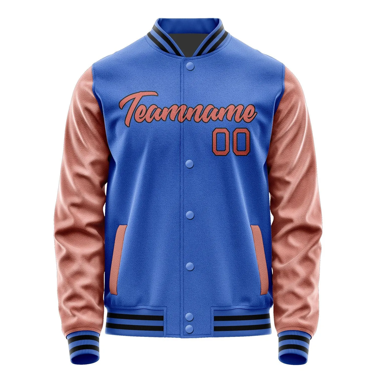 Custom Sky Blue Orange Jacket sold by Tailorly product image thumbnail 2