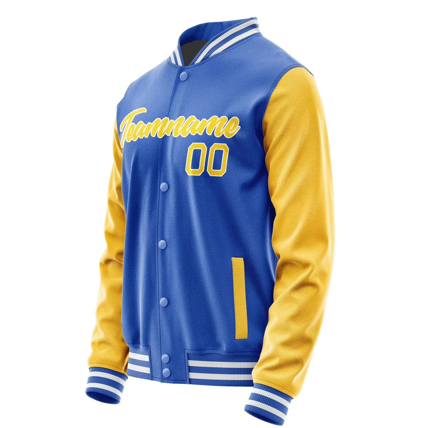Custom Sky Blue Gold Jacket sold by Tailorly product image thumbnail 3