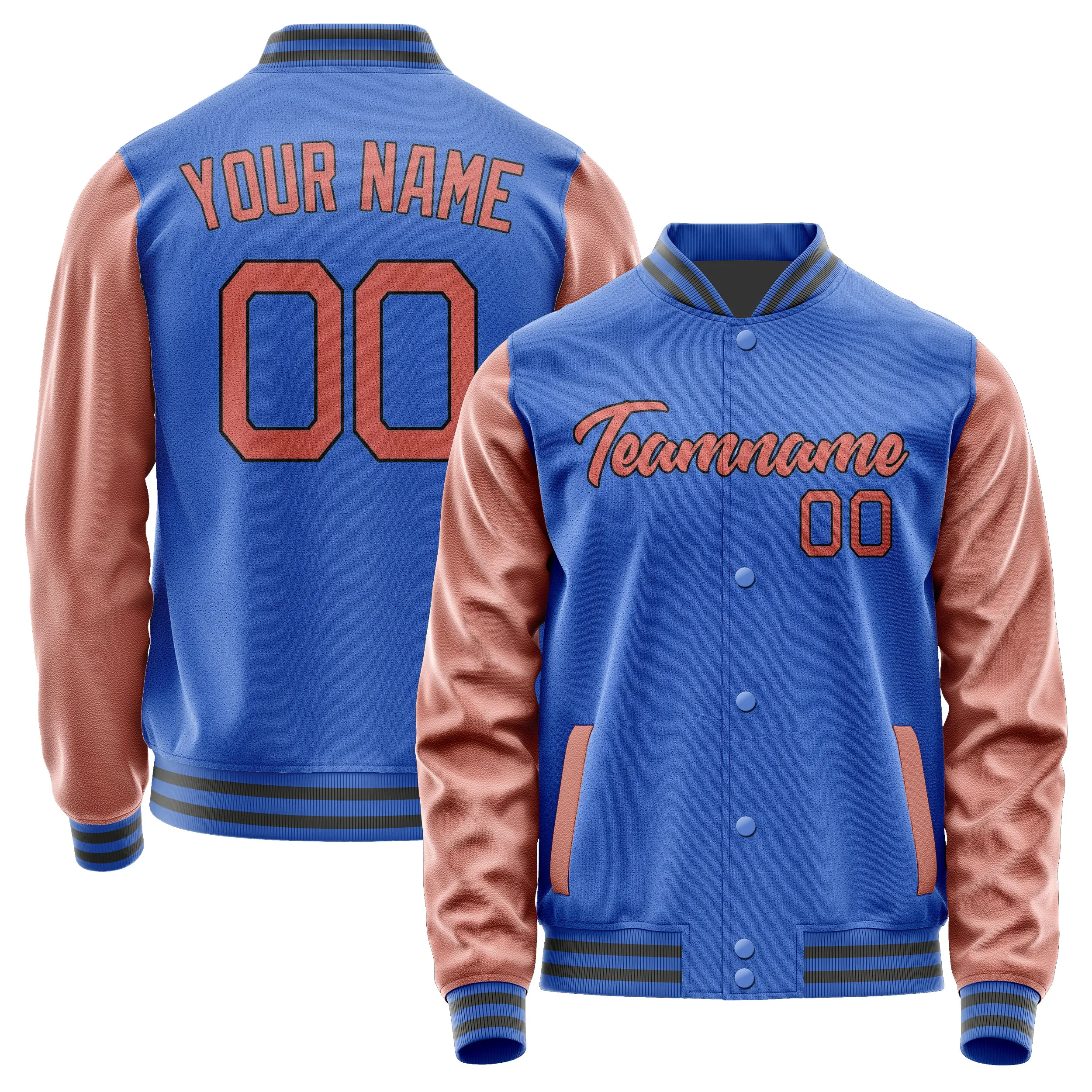 Custom Sky Blue Copper Rose Jacket sold by Tailorly
