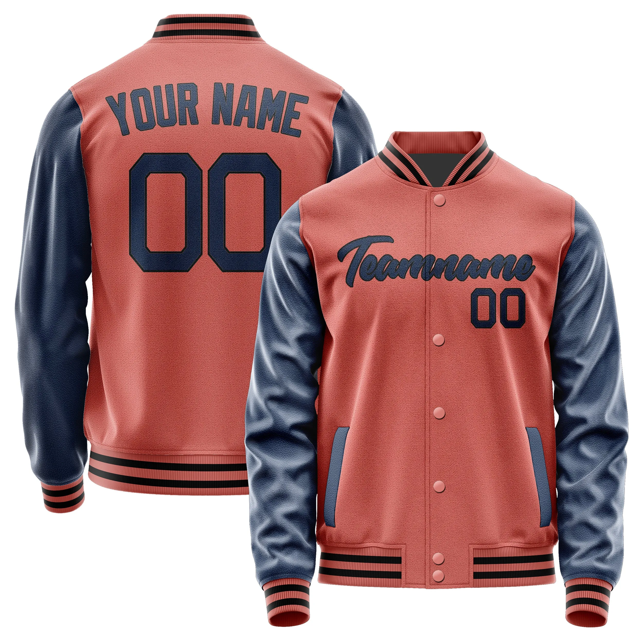 Custom Copper Rose Blue Jacket sold by Tailorly