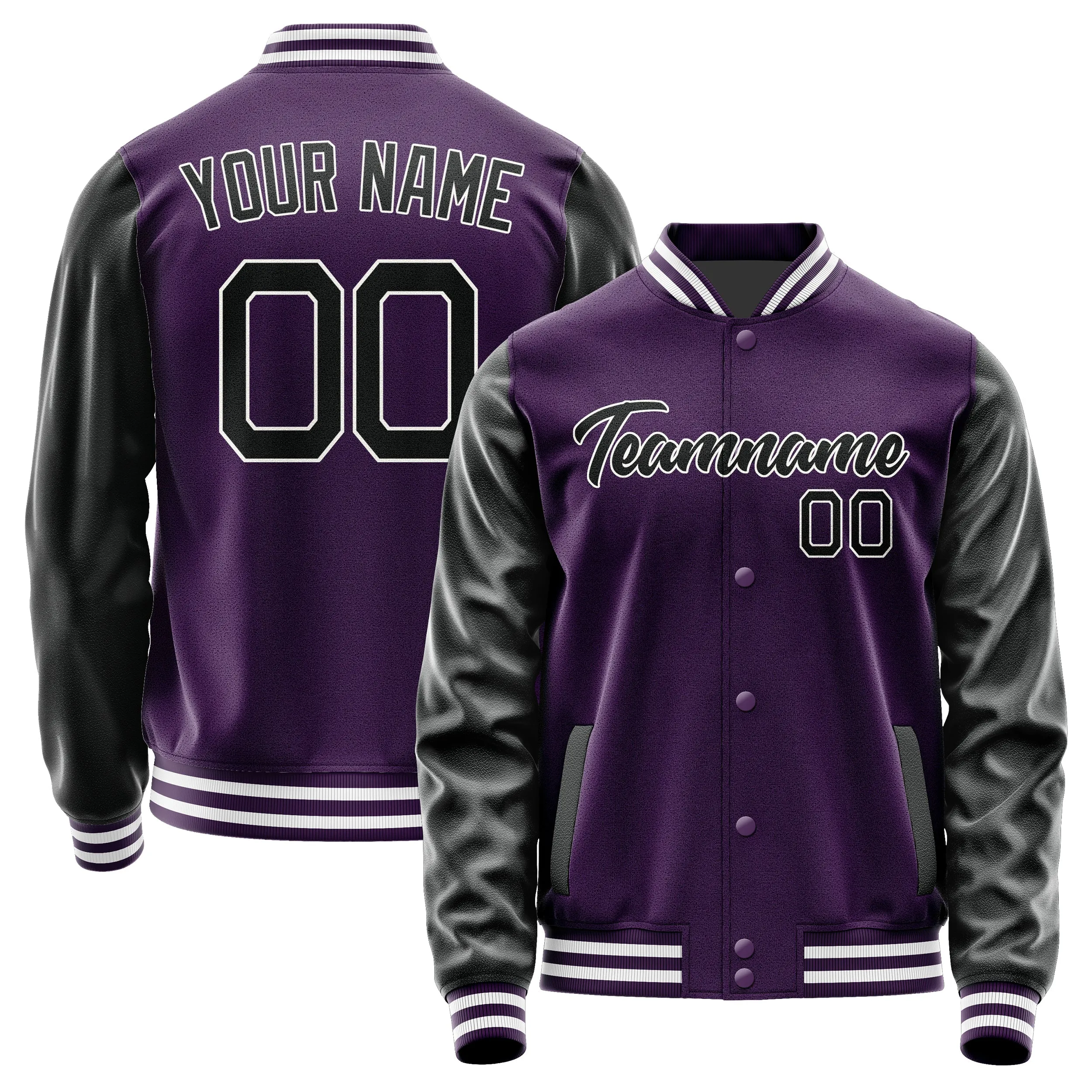 Custom Purple Black Jacket sold by Tailorly
