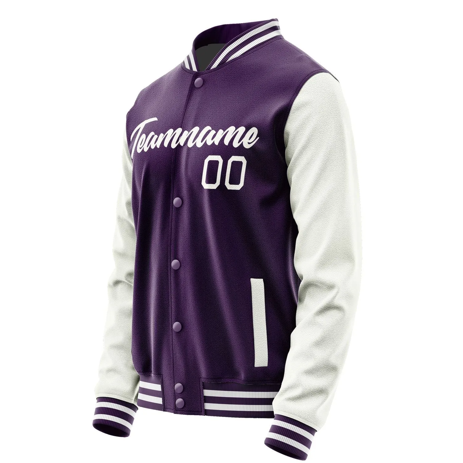 Custom Purple White Jacket sold by Tailorly product image thumbnail 3